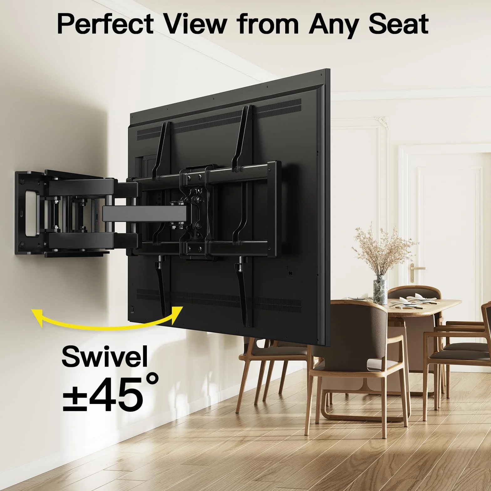 Alphamount Soporte TV Pared Movimiento Completo 37-80 Pulgadas VESA 600x400 mm 45 kg APLF6