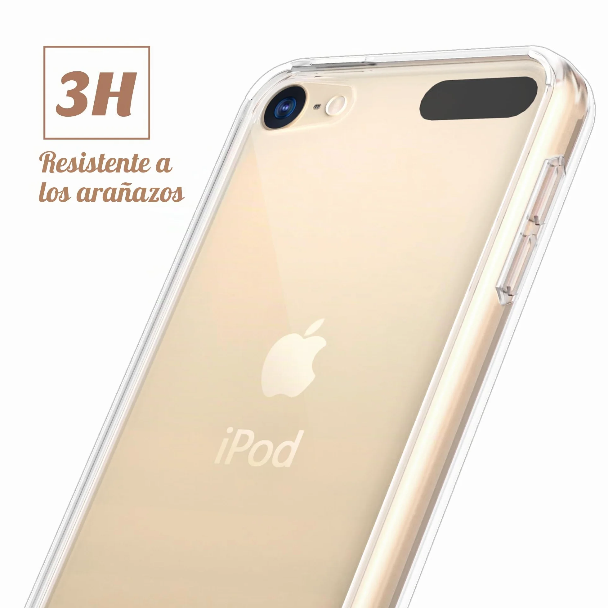ULAK Funda iPod Touch 7, iPod Touch 5/6 Carcasa con 2 películas Protectoras Híbrido Clear Slim Cubierta de la Suave Resistente a Rayones Absorción de Choque Caso para iPod Touch 5/6/7 - Transparente