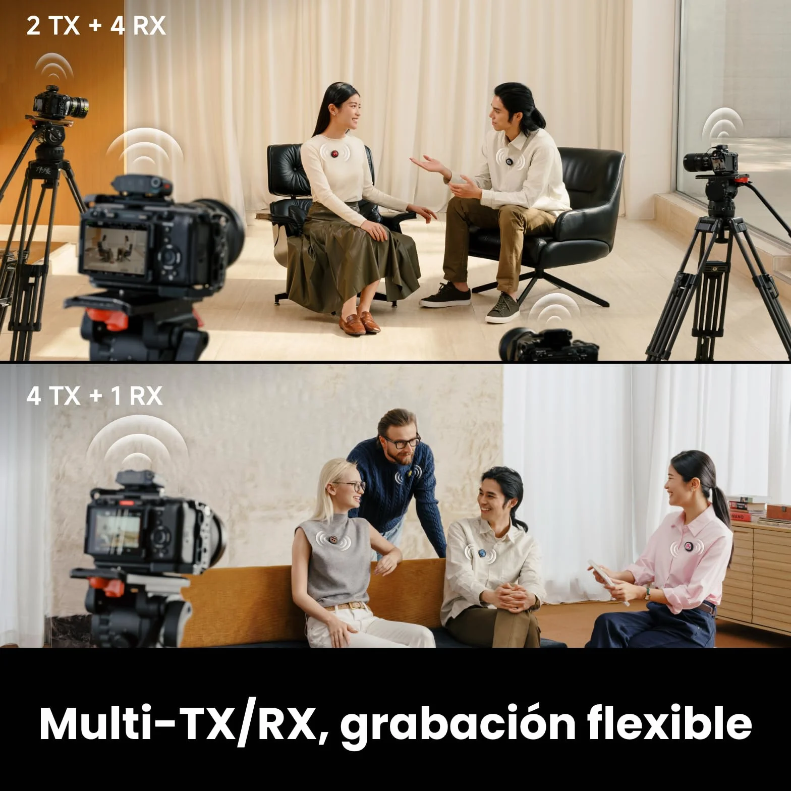 Insta360 TX Mic Pro, Mini Mic. de Solapa inalámbrico para iPhone/cámara/Android, grabación de vídeo, Bluetooth, Pantalla E-Ink Personalizable, Matriz de 3 mics., grabación Interna Flotante 32bits