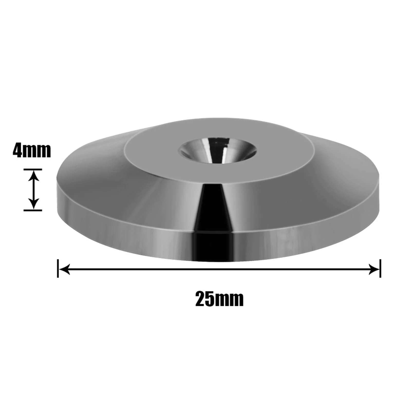 Almohadillas universales de Cobre para Altavoces, Aislamiento para pies, Soporte Golpes para Amplificadores, Silver Black