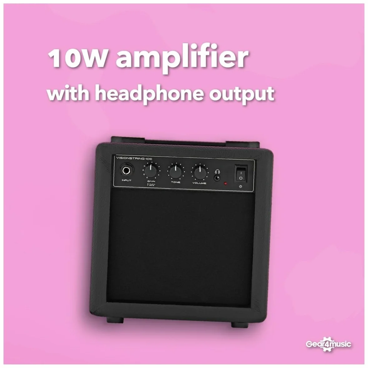 VISIONSTRING Guitarra Eléctrica Zurda 3/4 Tamaño Guitarra Starter Pack con Amp para Niños y Principiantes