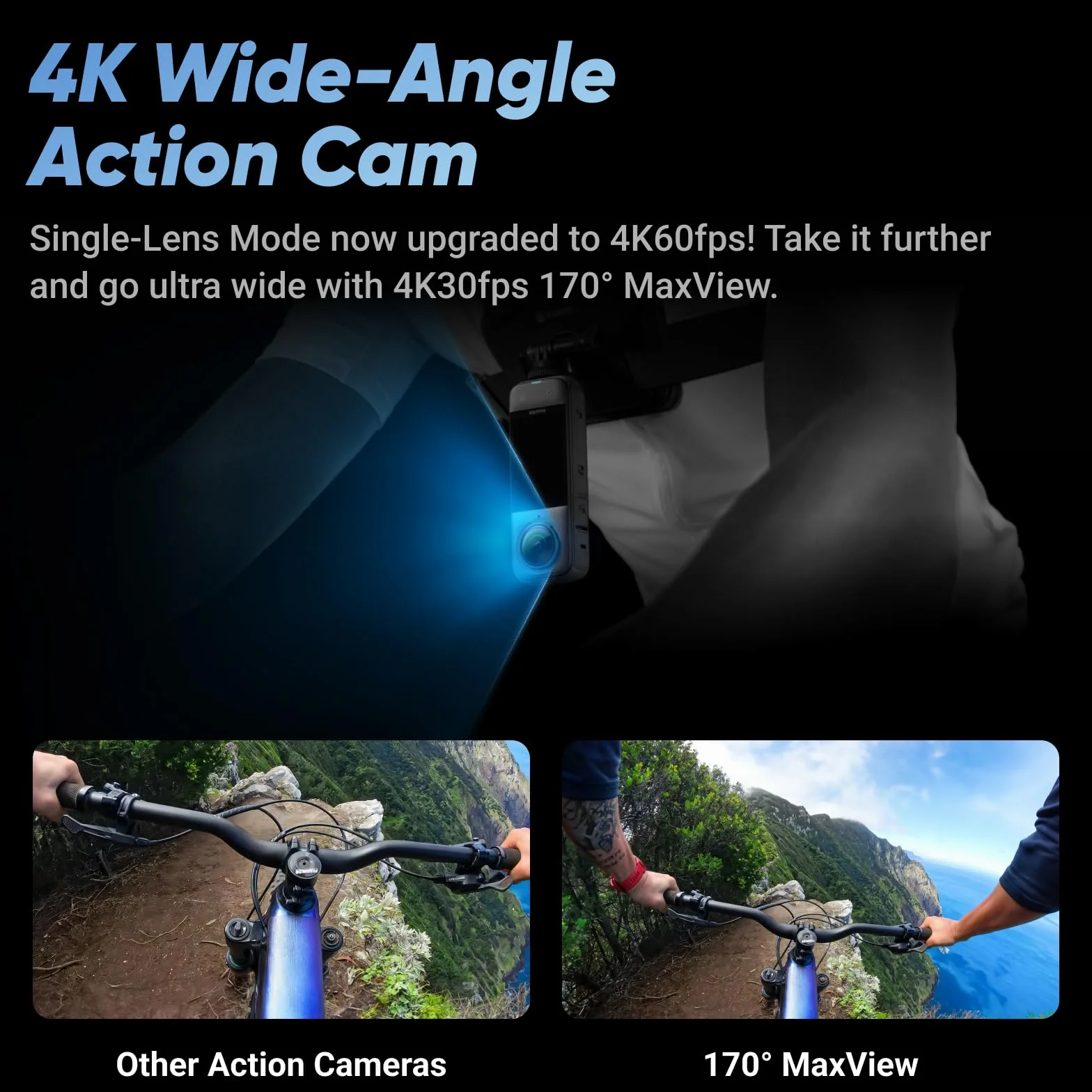 Insta360 X4 Paquete Estándar Cámara de Acción Impermeable 8K 360 Vídeo 4K Gran Angular Selfie Stick Invisible Batería 135 Min