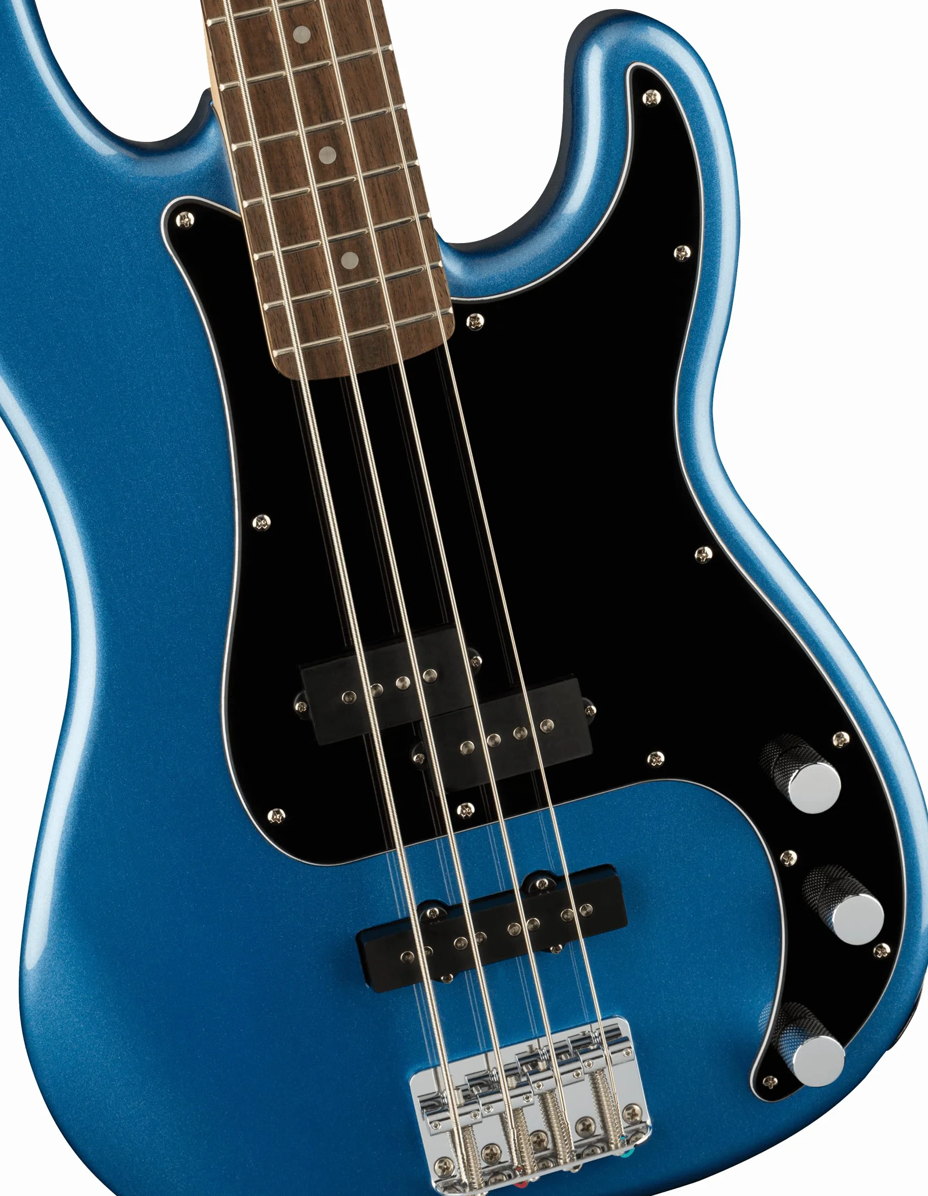 Squier by Fender Affinity Series Precision Bass® PJ, diapasón de laurel, golpeador negro, azul Lake Placid