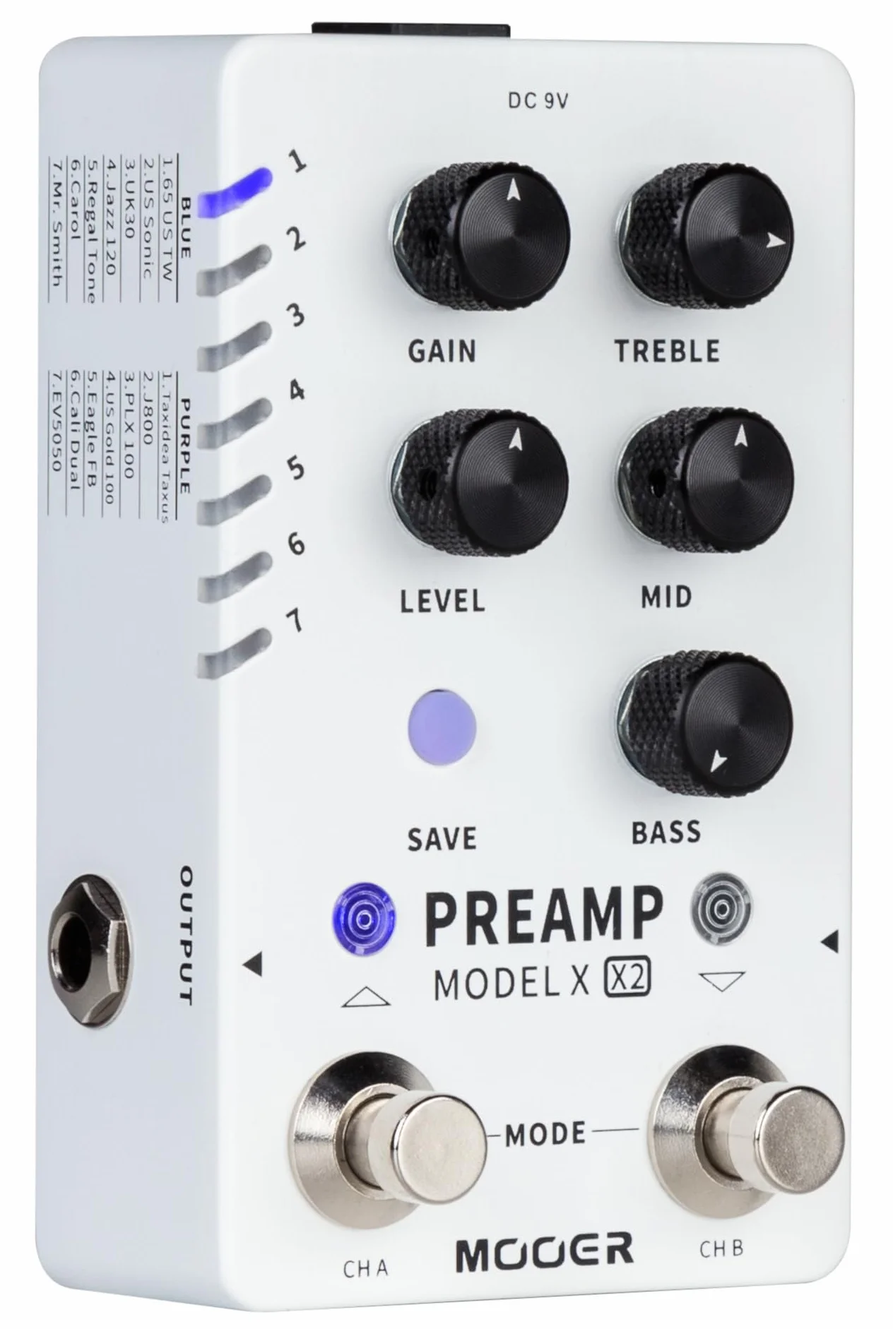 Mooer Preamp Model X2 - Preamplificador digital de doble canal