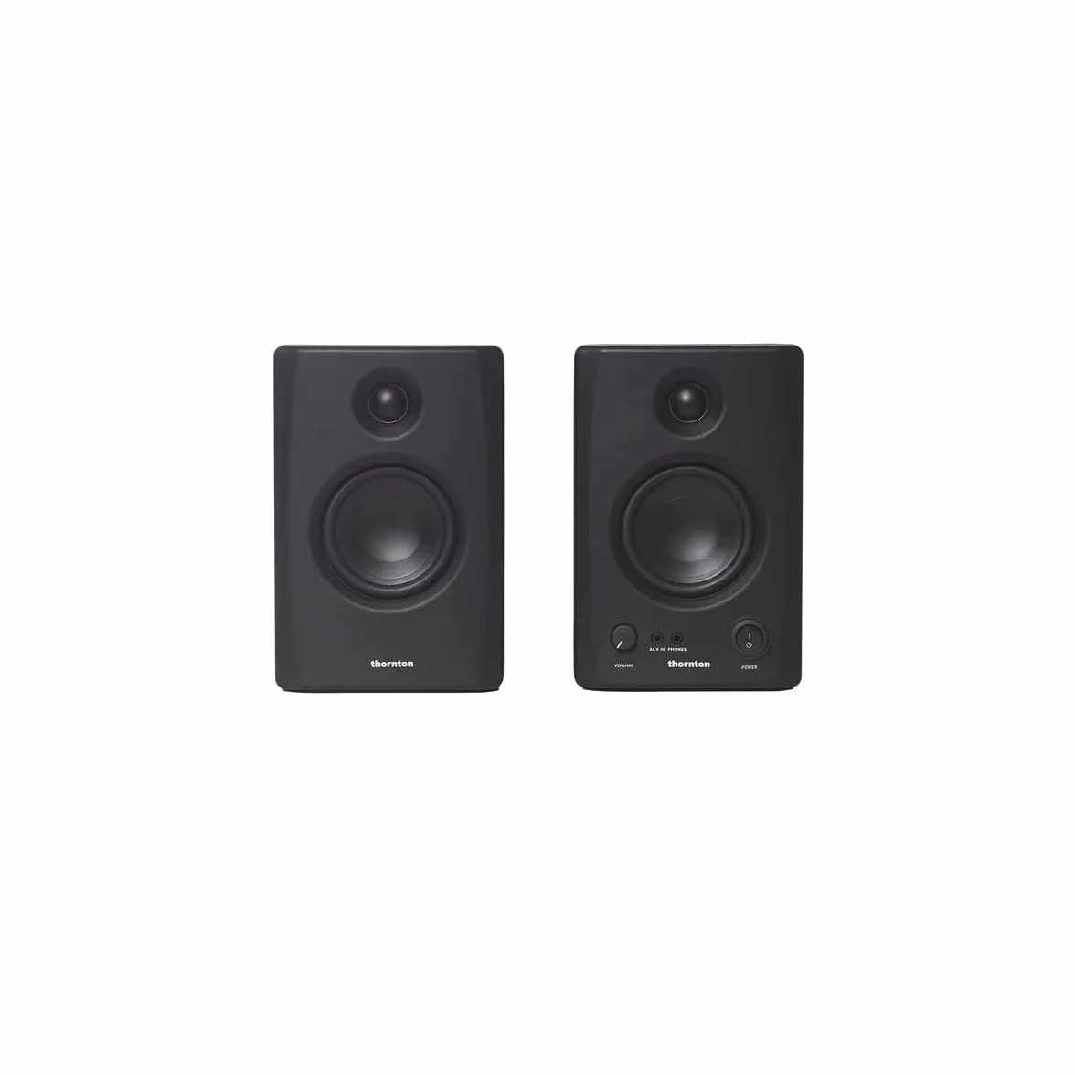 Thornton Monitores de Estudio Activos Pure 35 (par) - 50 W Clase D, entradas balanceadas/no balanceadas, Salida de Auriculares, afinación acústica y BT