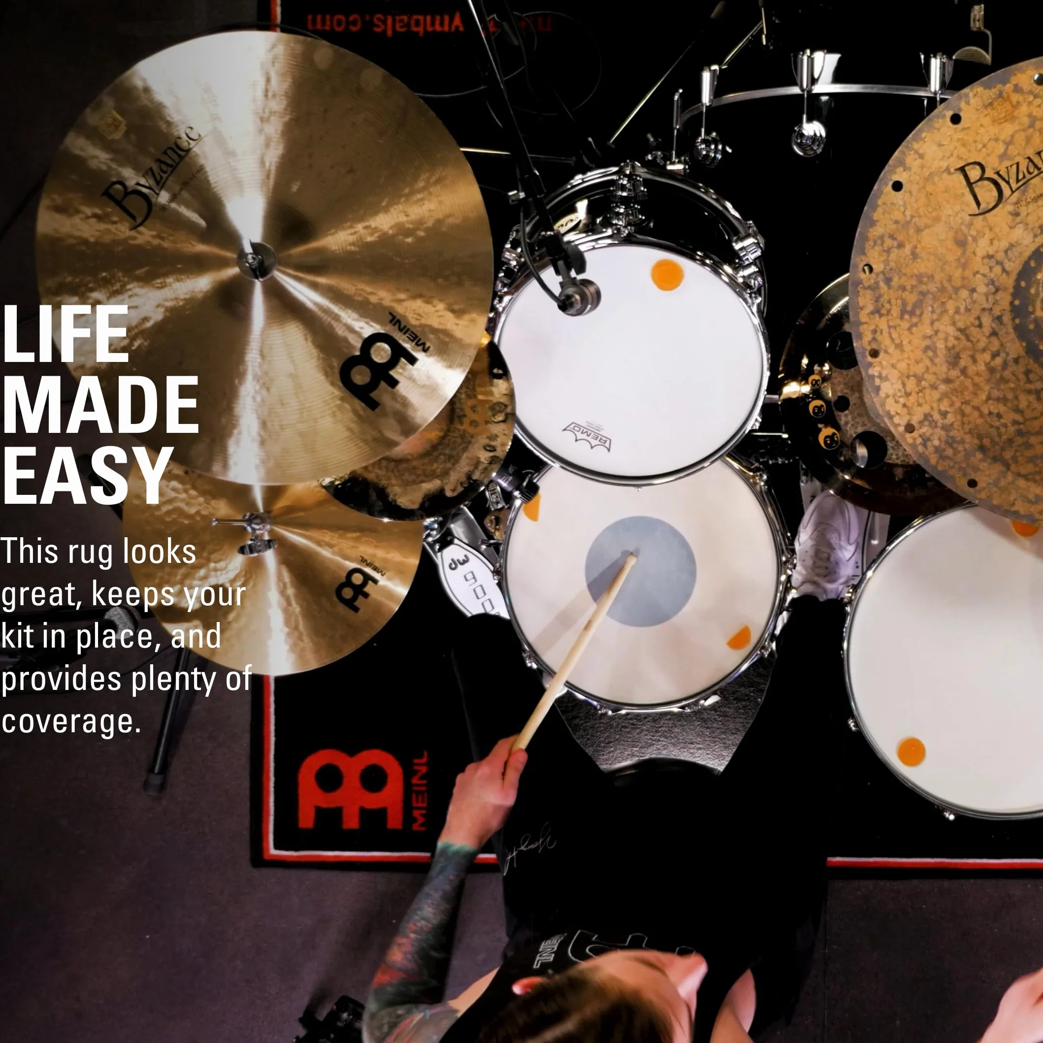 Meinl mdr-bk Tambor – Alfombra, color negro
