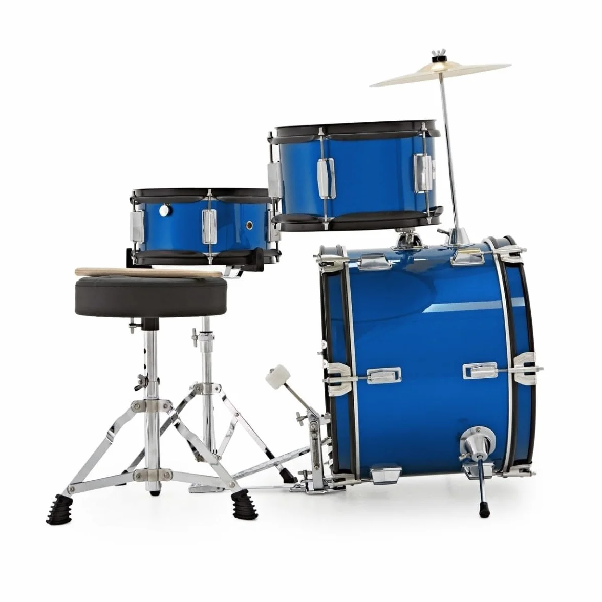 Kit de batería infantil acústica de 3 piezas para niños de 5 a 10 años con platillo Bass Tom de Snare Gear4music