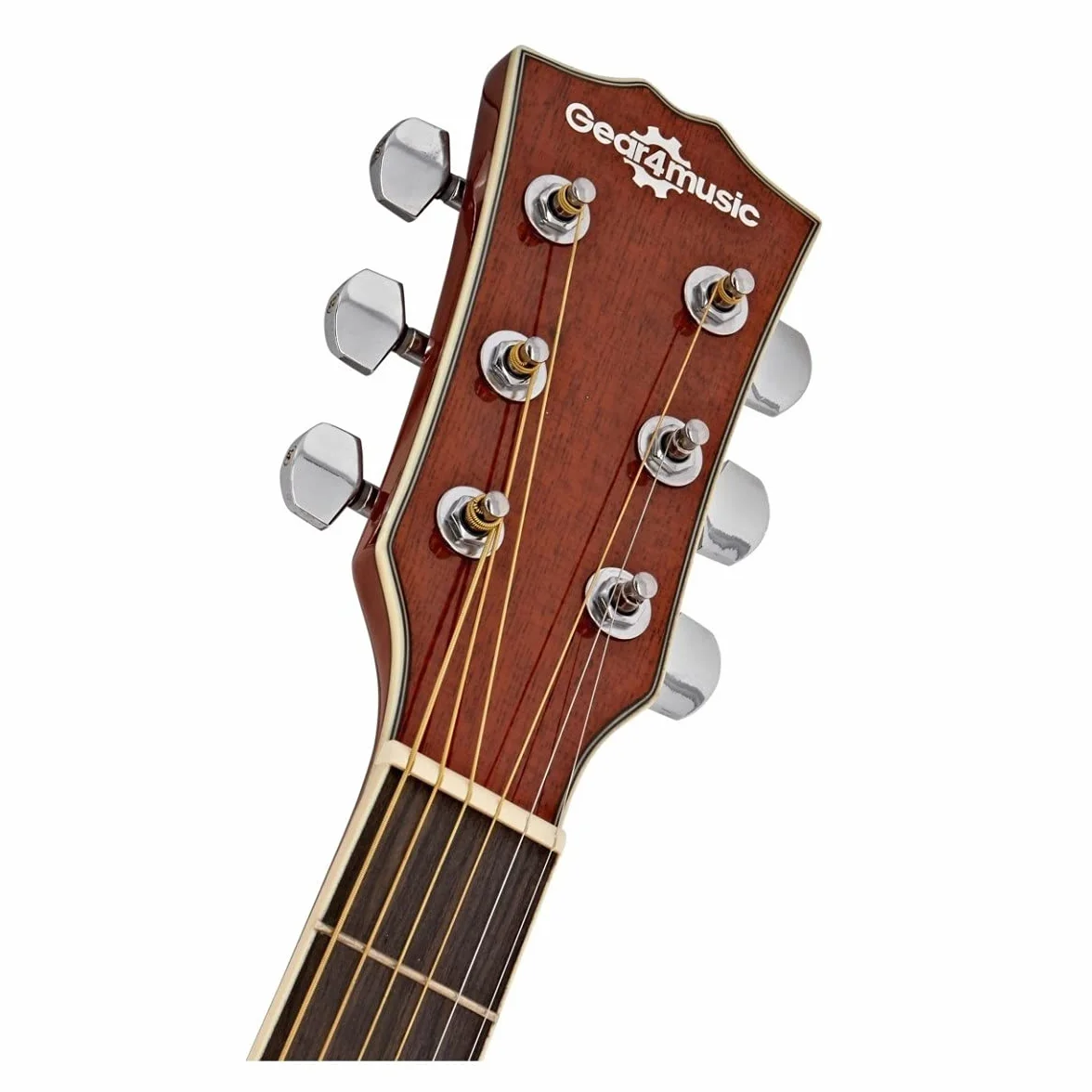 Gear4music Full Size Kit de guitarra acústica para principiantes - Caoba