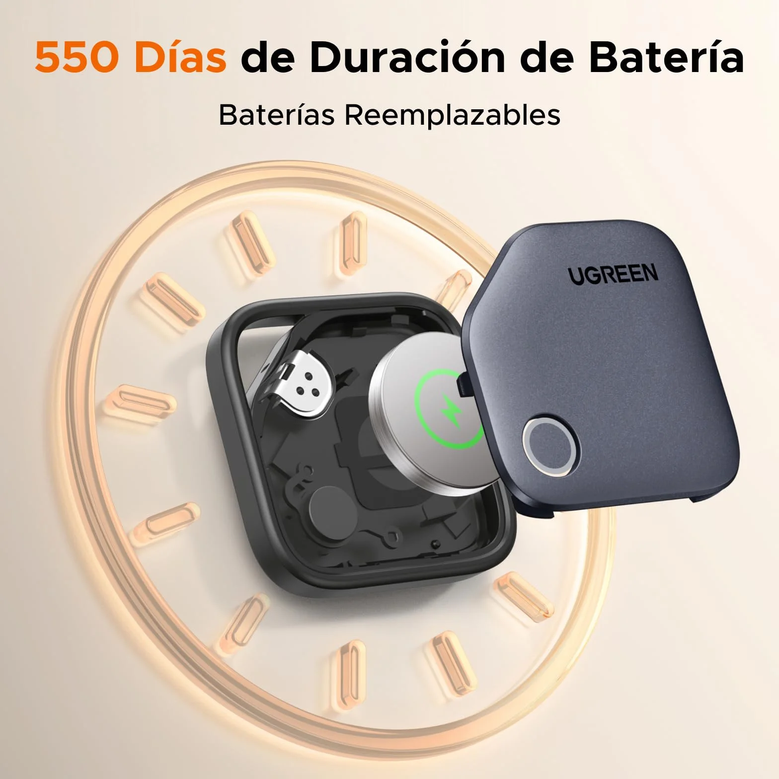 UGREEN FineTrack S Smart Finder Tag Sólo Samsung Localizador Bluetooth con Batería de 18 Meses de Duración Rastreador Compatible con SmartThings para Carteras Llaves Equipaje y Bolsos(2 Piezas)