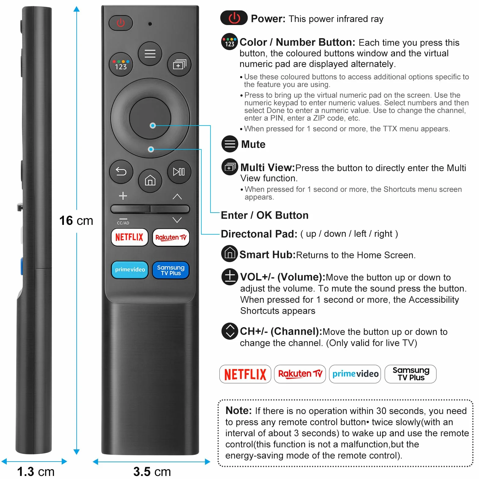 Universal Mando a Distancia para Samsung Smart TV Original