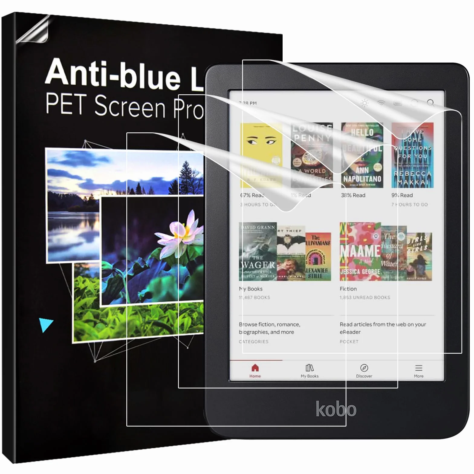 TiMOVO 3 Piezas Protector de Pantalla para Kobo Clara Colour 6" 2024/BW 2024/Kobo Clara 2E 6" 2022, Película de Pantalla PET, Anti-reflejos, Anti-arañazos, sin Burbujas-Mate
