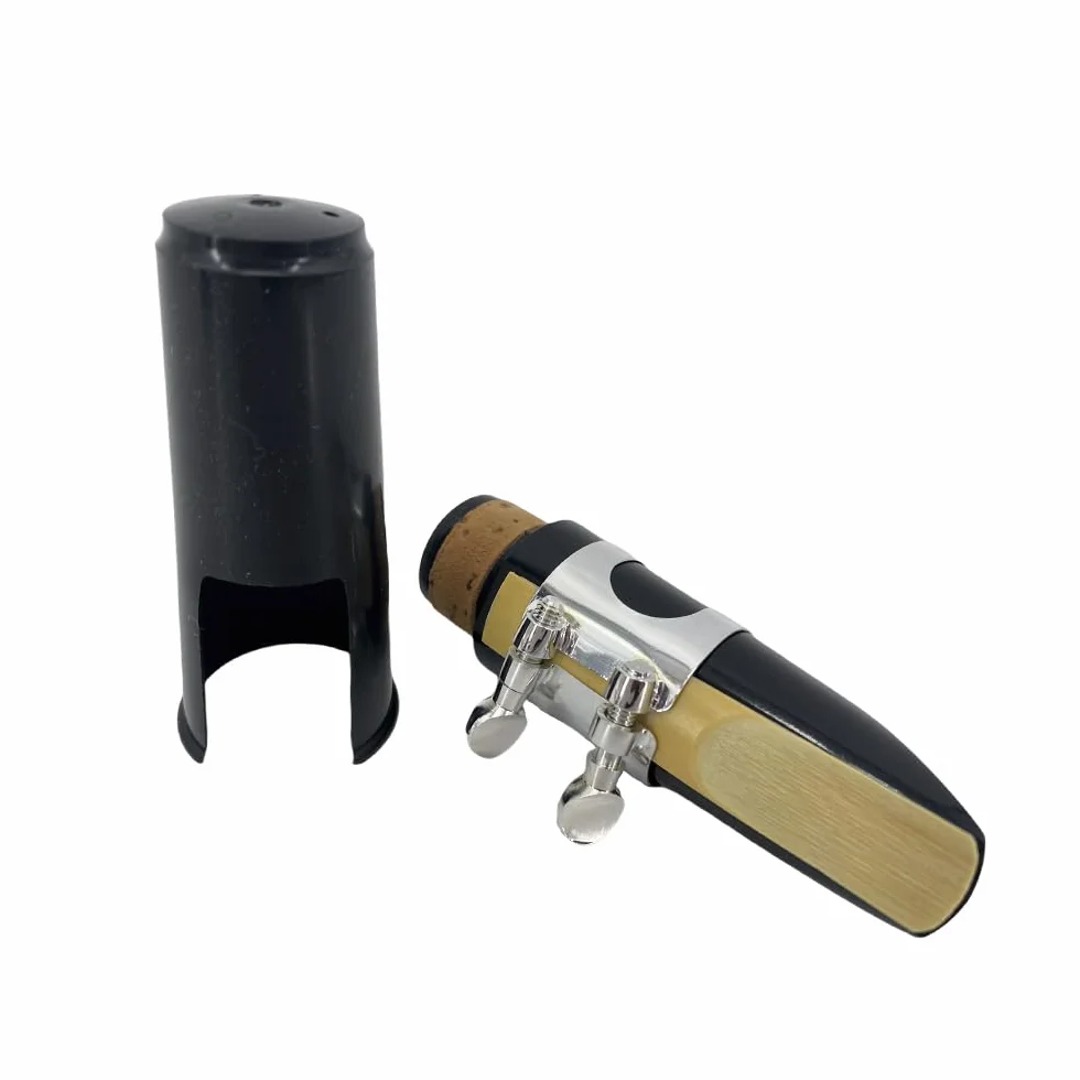 Clarinete de palisandro Bb con teclas plateadas, estuche duro y kit de cuidado con tono rico - Opción asequible para principiantes y estudiantes intermedios, óptima para entrenamiento de