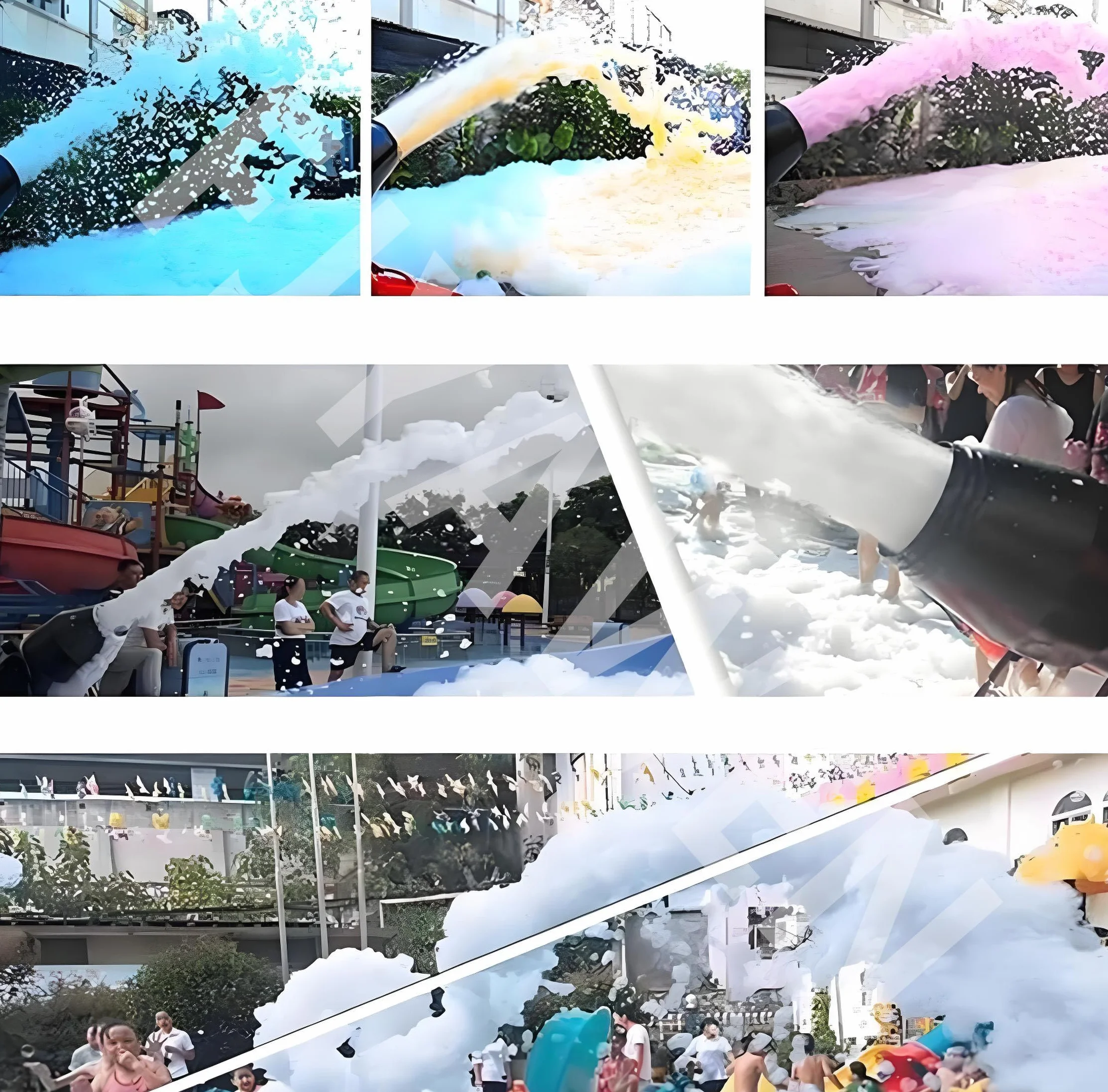 1000w Máquina De Efecto De Espuma con Trípode Y Bomba De Agua, (Cabezal Agitador Arriba/Abajo), Salida De Espuma De 20㎡/Min (Distancia De Chorro De 6-10m), Fiesta Discoteca Navidad
