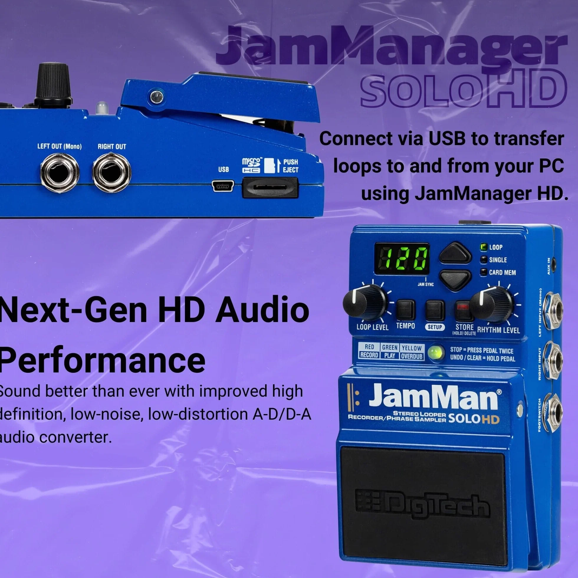 DigiTech JamMan Solo HD Stereo Looper Pedal