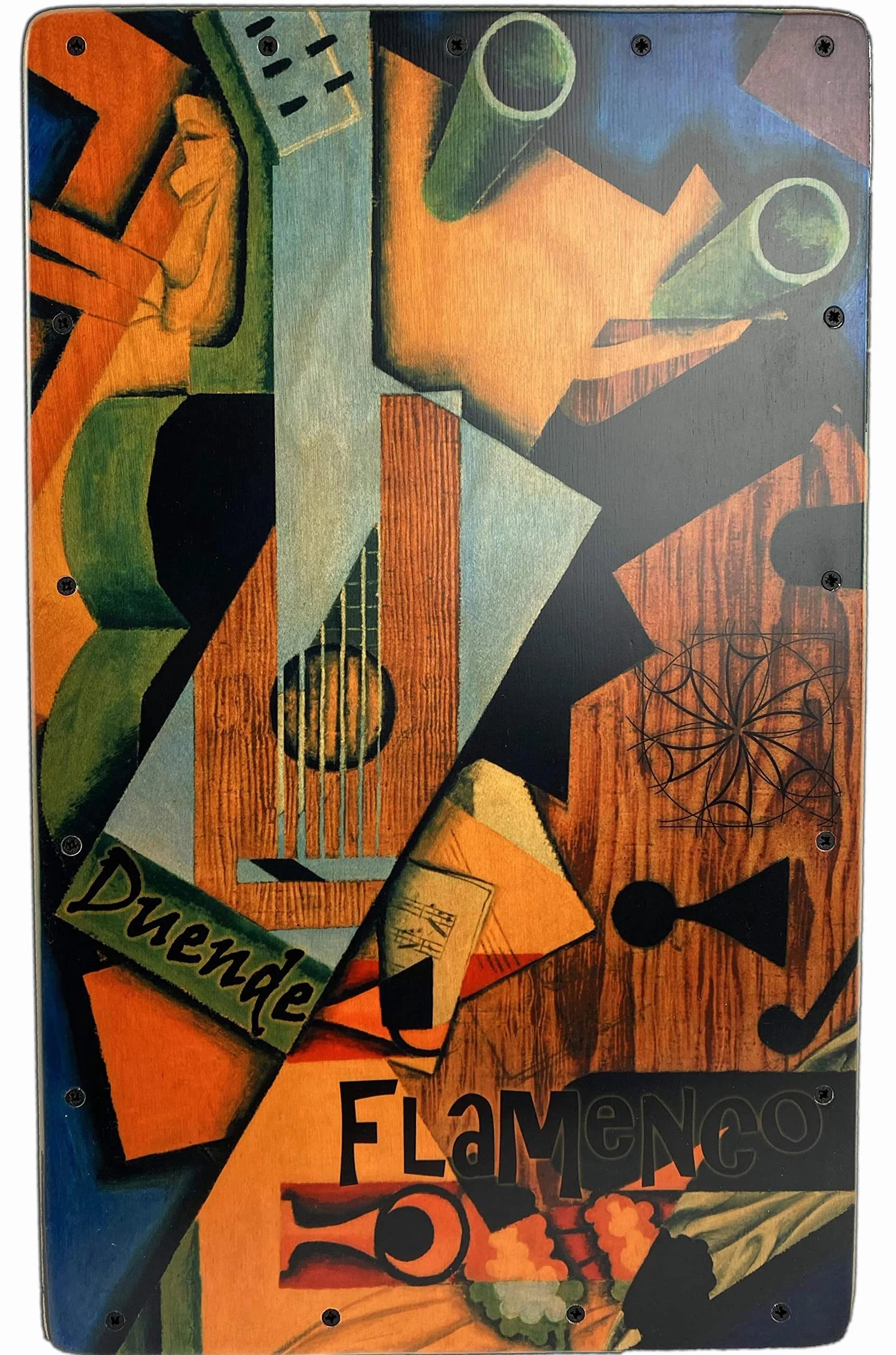 Cajon Flamenco Duende Edicion Limitada con funda tipo mochila incluida.