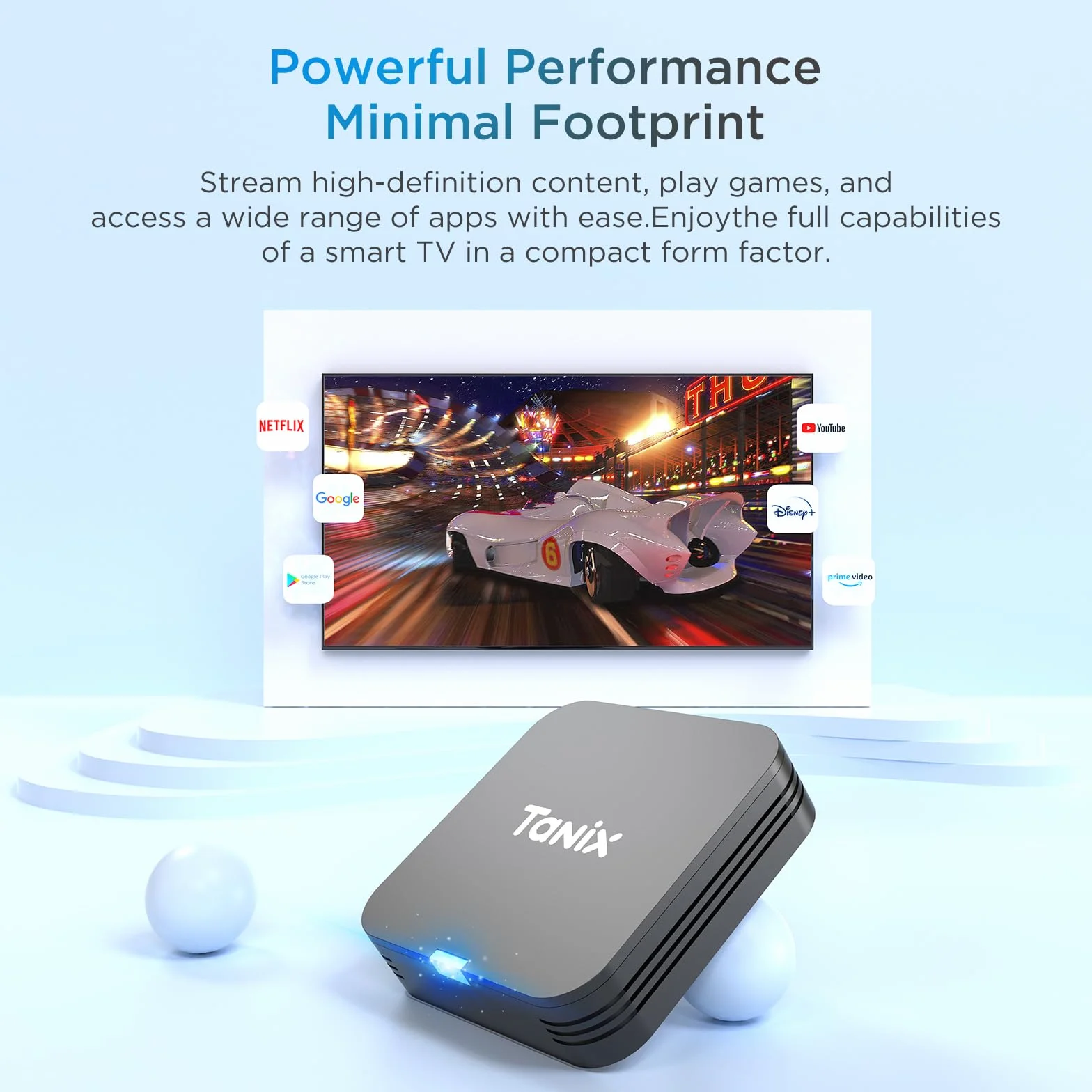 Android TV Box 10.0, 2GB RAM 16GB ROM, Allwinner H313 Quad-Core, WiFi, USB, 4K Smart TV Box