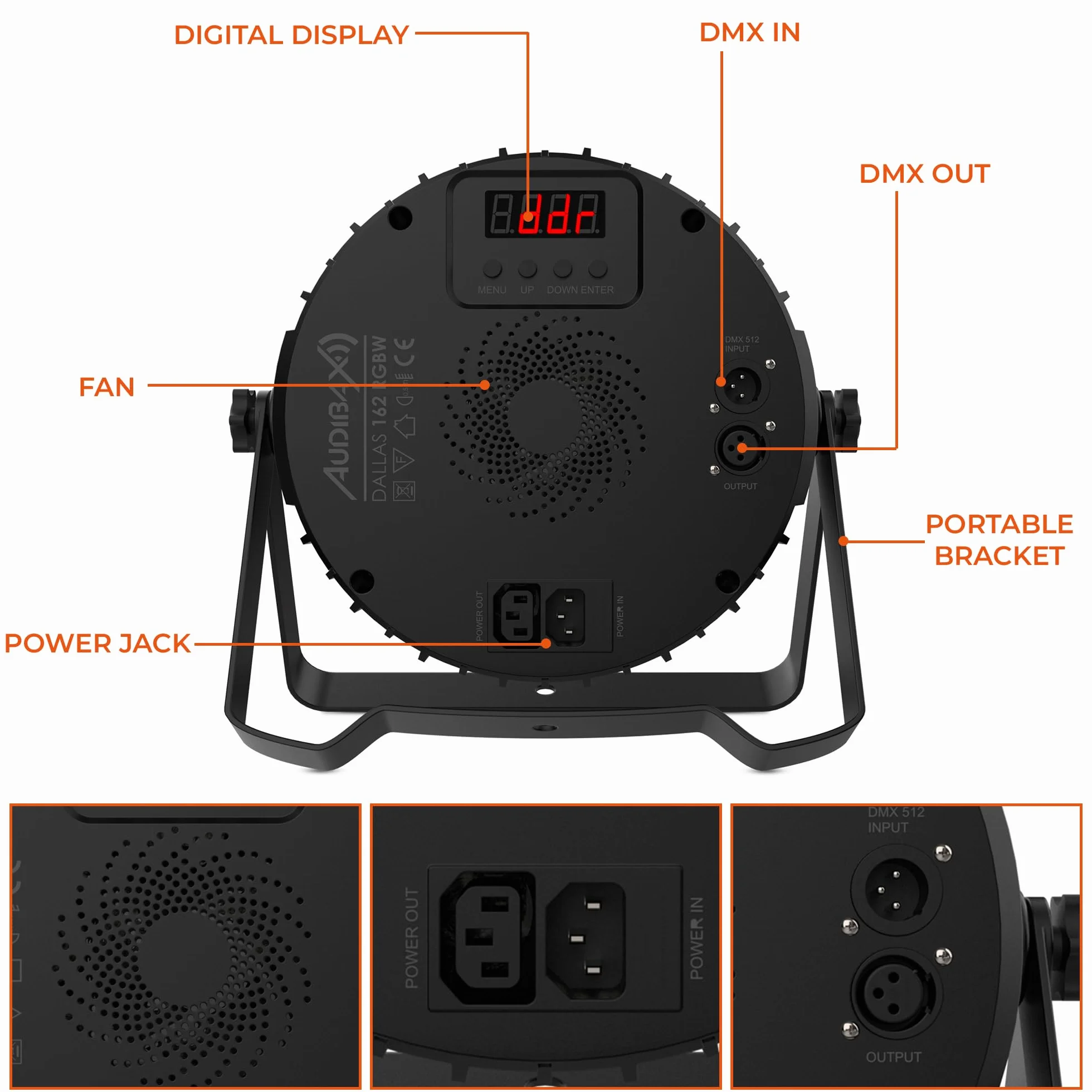 Audibax Dallas 162 Foco Par LED 162W RGBW 4 en 1