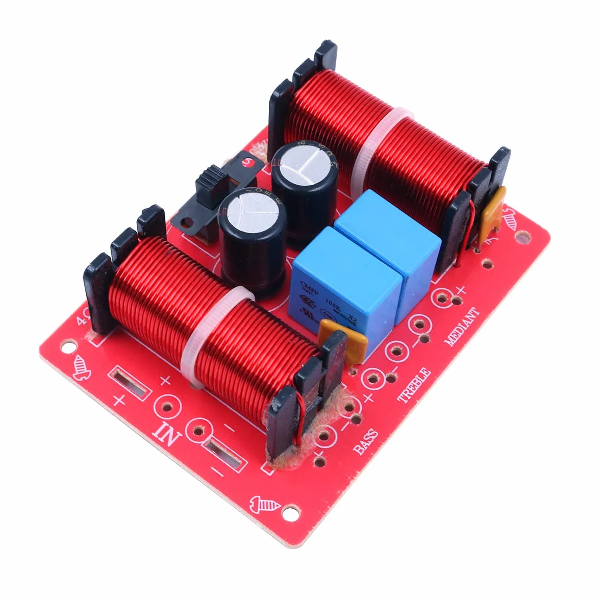 DollaTek 3-Way Audio Speaker Crossover 150W Treble Medium Bass Divisor de Frecuencia