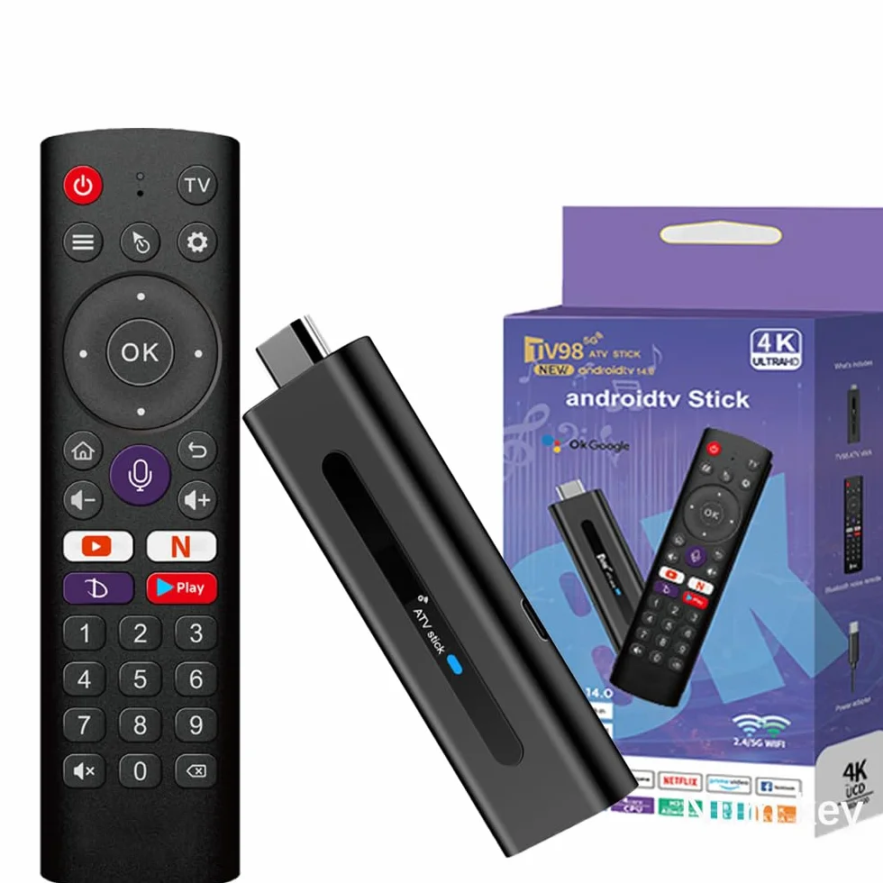 Android TV Stick 4K 2GB 16GB ROM H313 Quad-Core 64bit WiFi5 HDR10+ Smart TV Stick