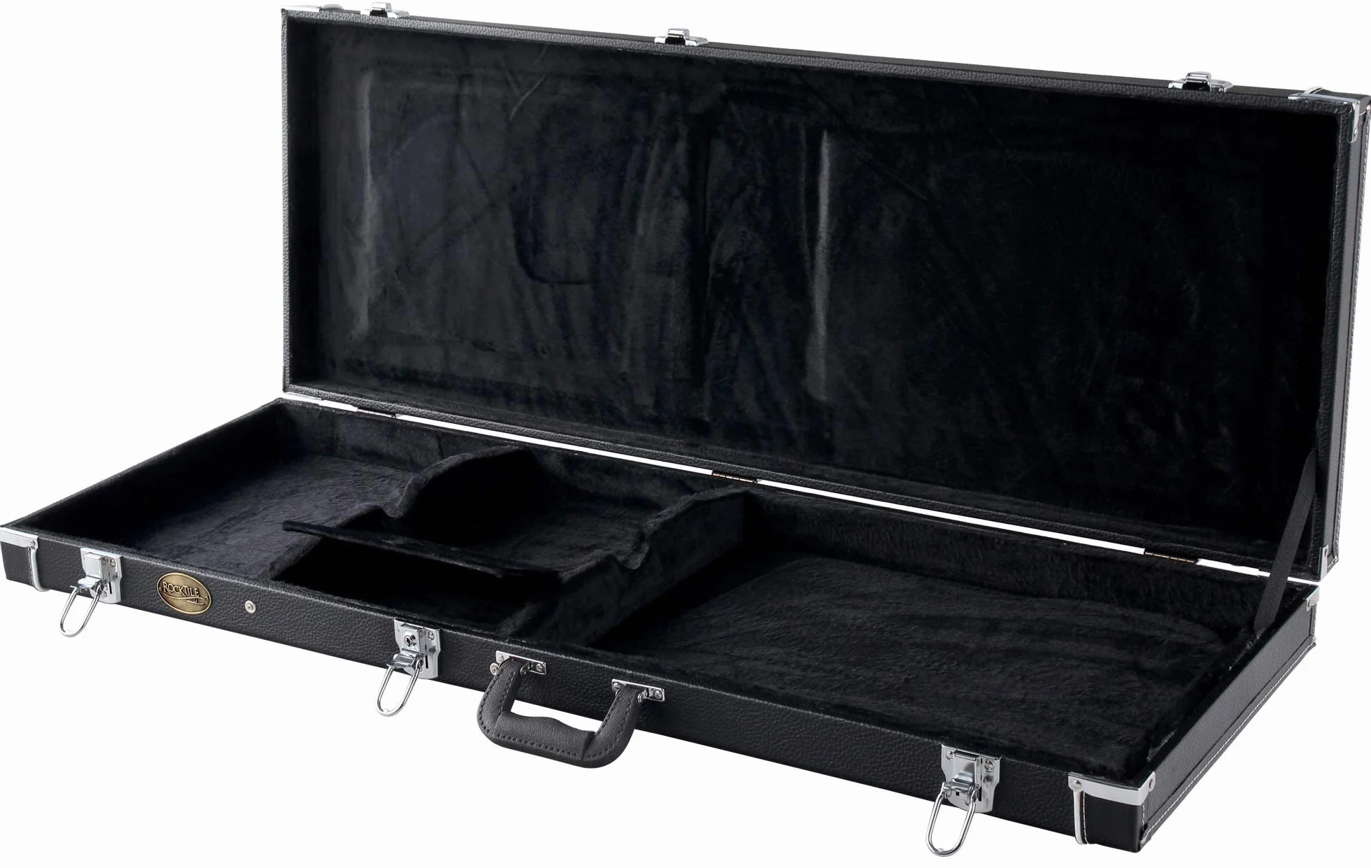 ROCKTILE Estuche Deluxe Acolchado para Guitarra Eléctrica 4/4 Gigbag (Compartimento Integrado, Cerrable, Forma Rectangular, Medidas Internas Máximas LxAnxPr: 101 x 32 x 7,5 cm) Negro