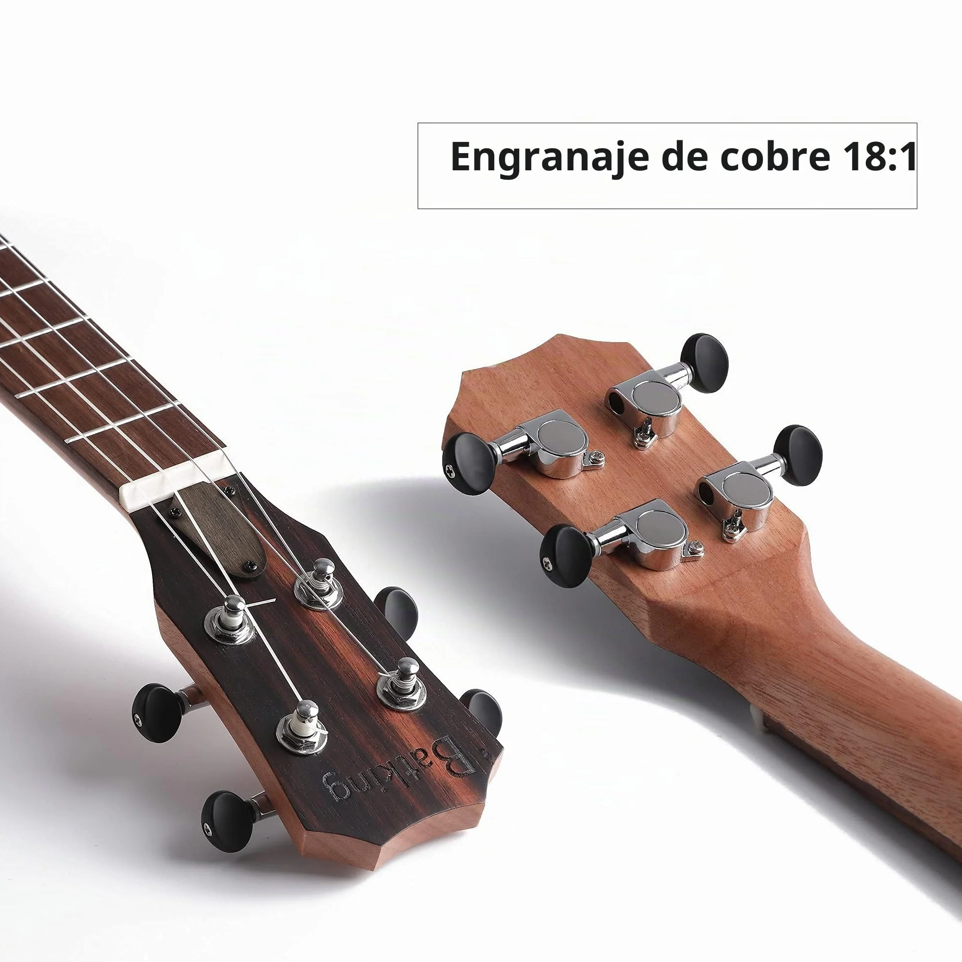 Batking Ukelele Baritono, 30 Pulgadas Blackwood acústico eléctrico barítono ukulele con bolsa, correa, cuerdas de nailon, afinador eléctrico, púa, agitador