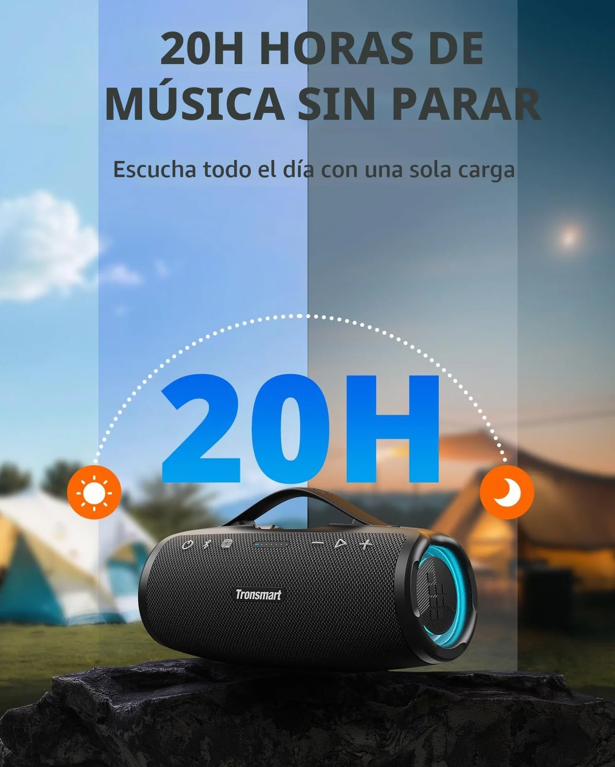 Tronsmart Mirtune S100 Altavoz Bluetooth 50W Portátil IPX7 20H Estéreo