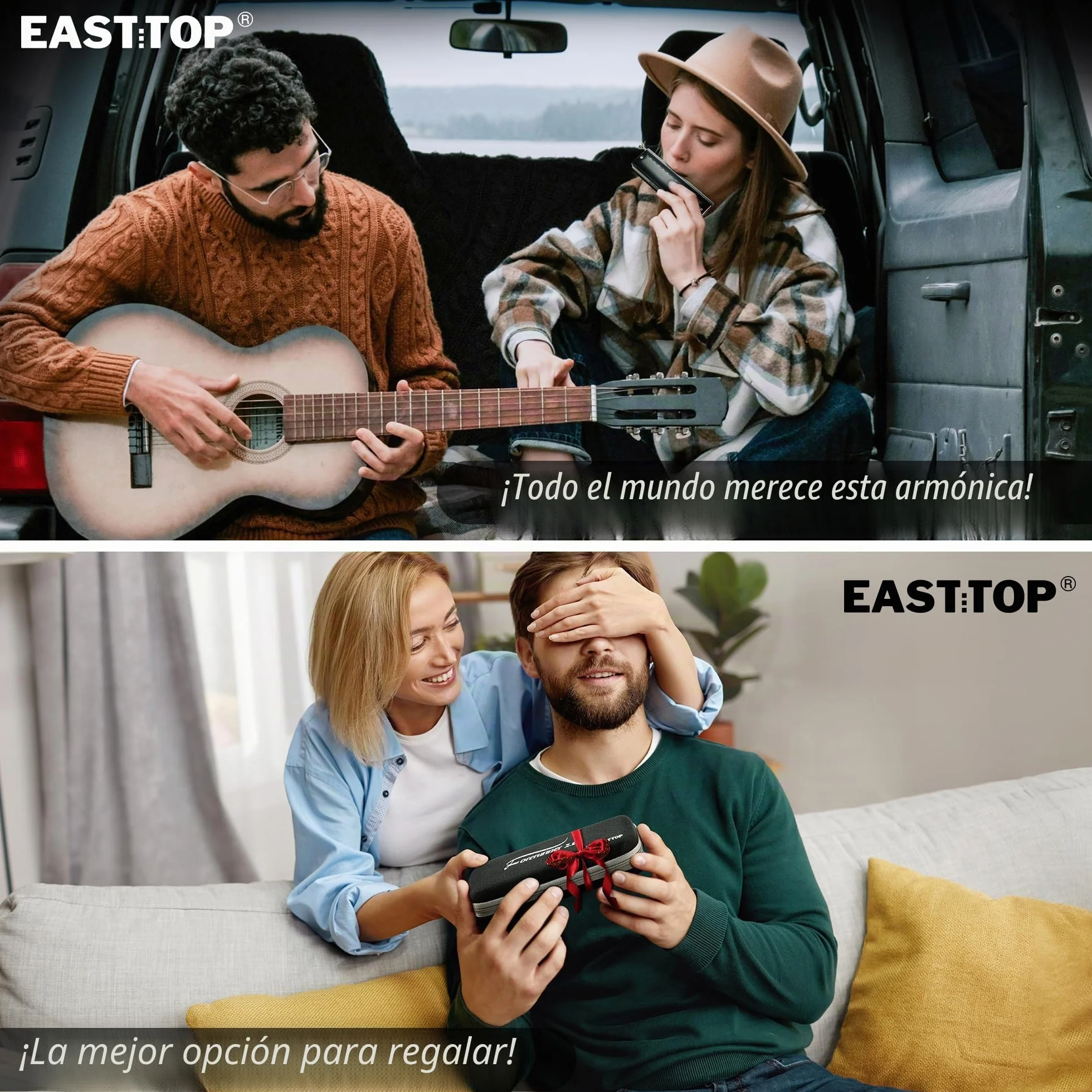 EAST TOP FORERUNNER 2.0 - Armónica cromática actualizada de 12 agujeros, 48 tonos, llave C, órgano de boca cromática, armónica para adultos, principiantes y estudiantes
