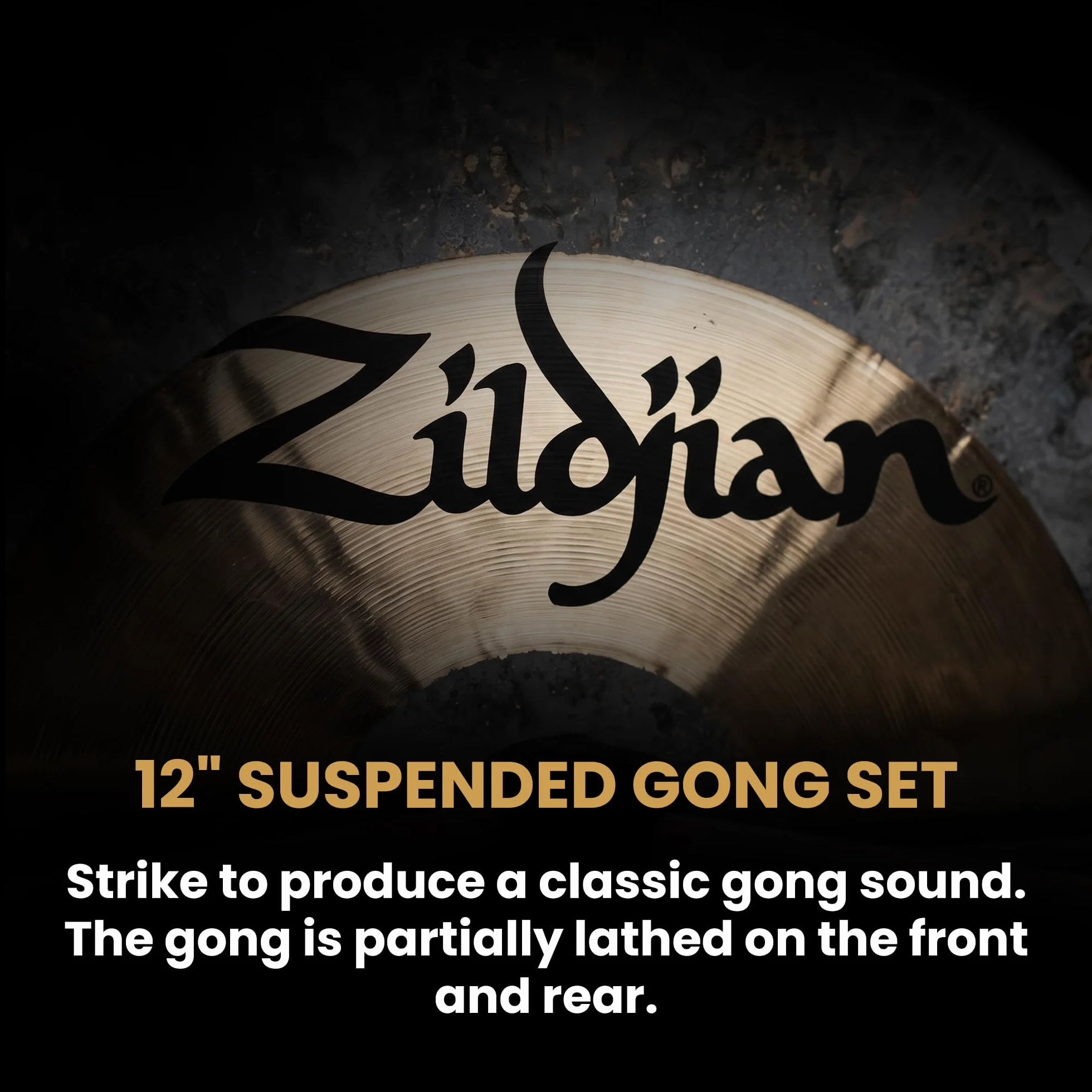 ZILDJIAN P0512 Orchestral Gong 12" tradicional con soporte