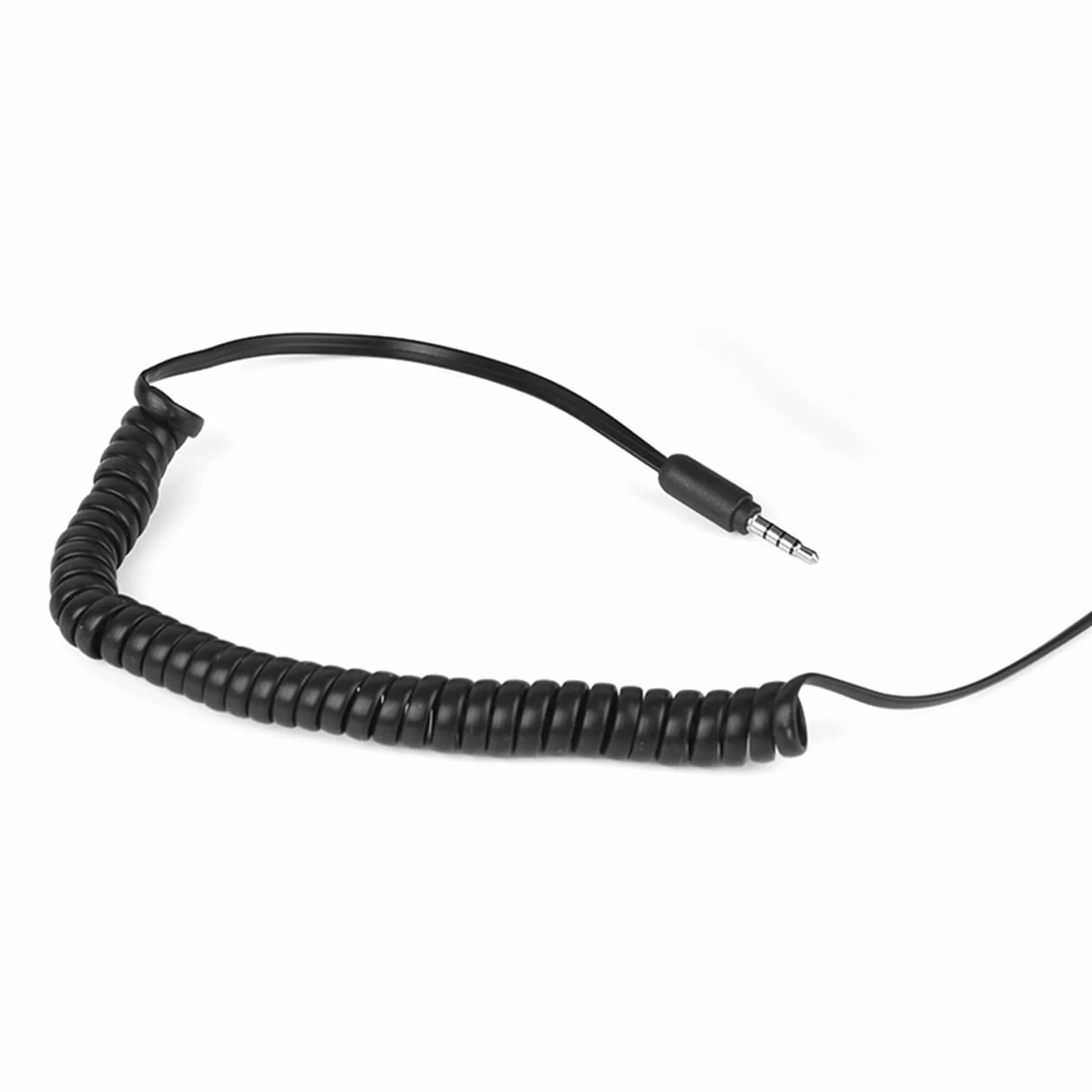 Auriculares retro de 3,5 mm, receptor de teléfono con cable y micrófono para teléfono móvil, color negro