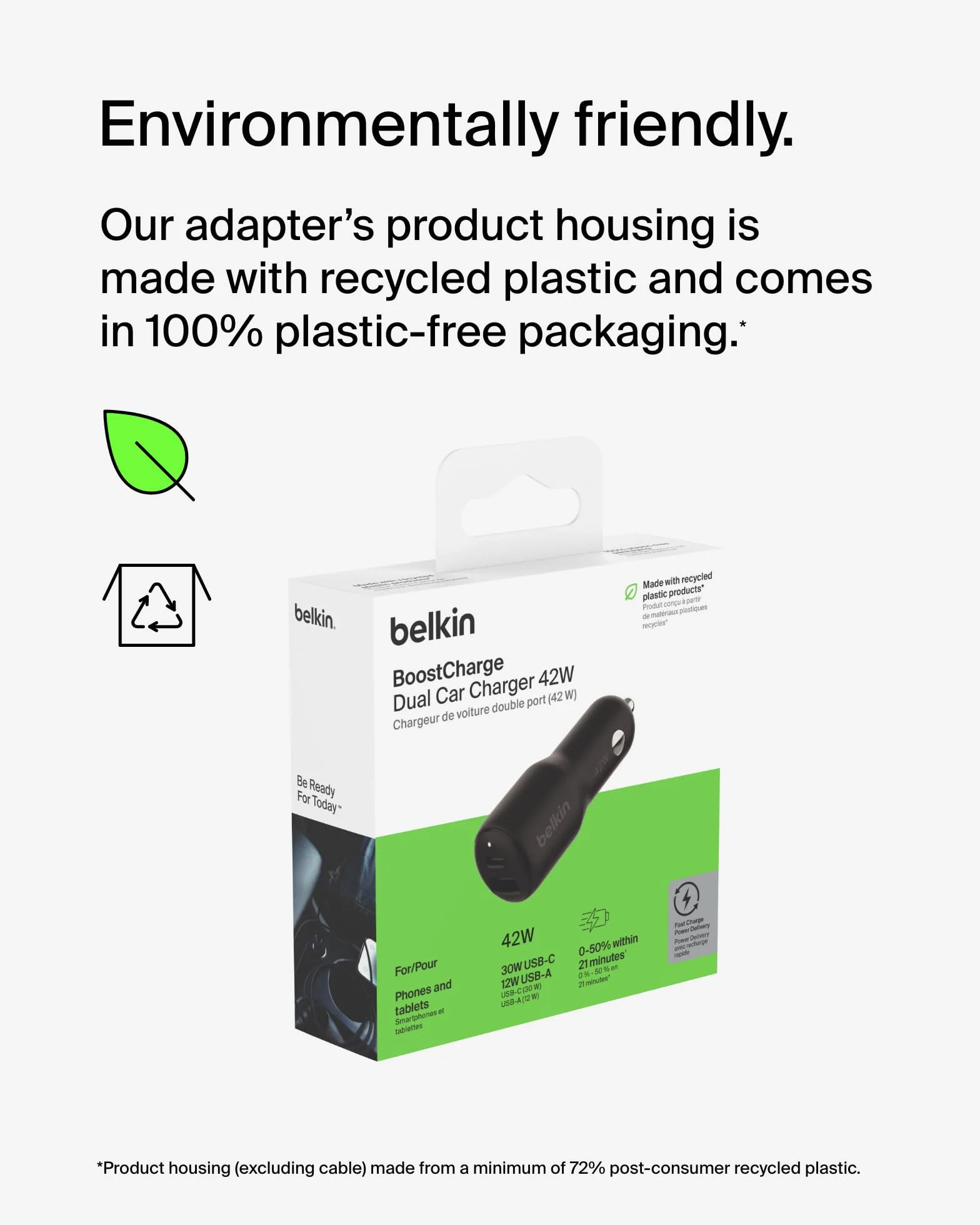 Belkin BoostCharge 42W cargador doble coche USB-C PPS 30W USB-A 12W para iPhone 16 15 14 13 Samsung Galaxy S23 negro