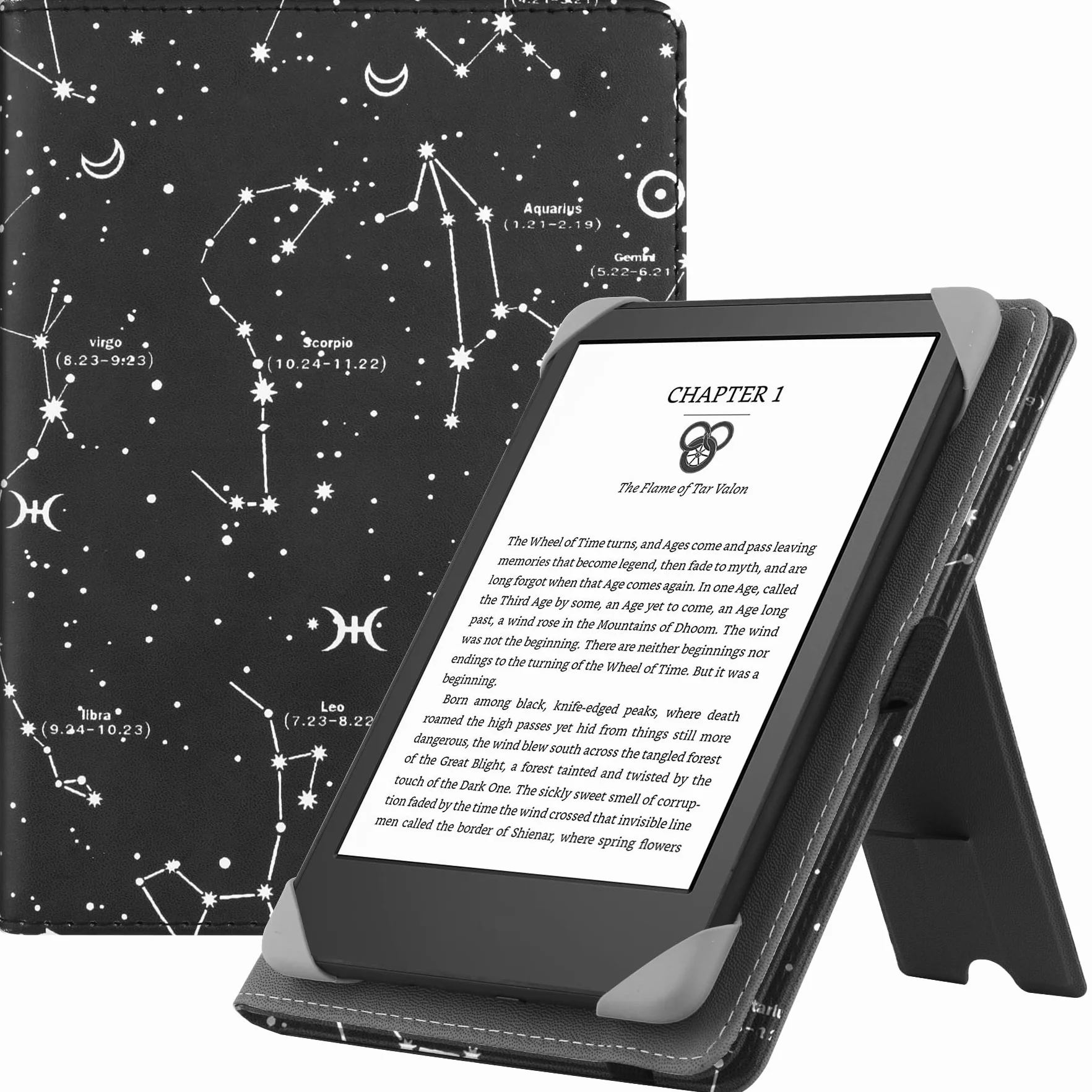 Funda Universal para Kindle Paperwhite 6" eReader, Folio Soporte con Correa Compatible con Kindle 2024/Kindle Paperwhite/Kobo/Tolino/Pocketbook/Sony