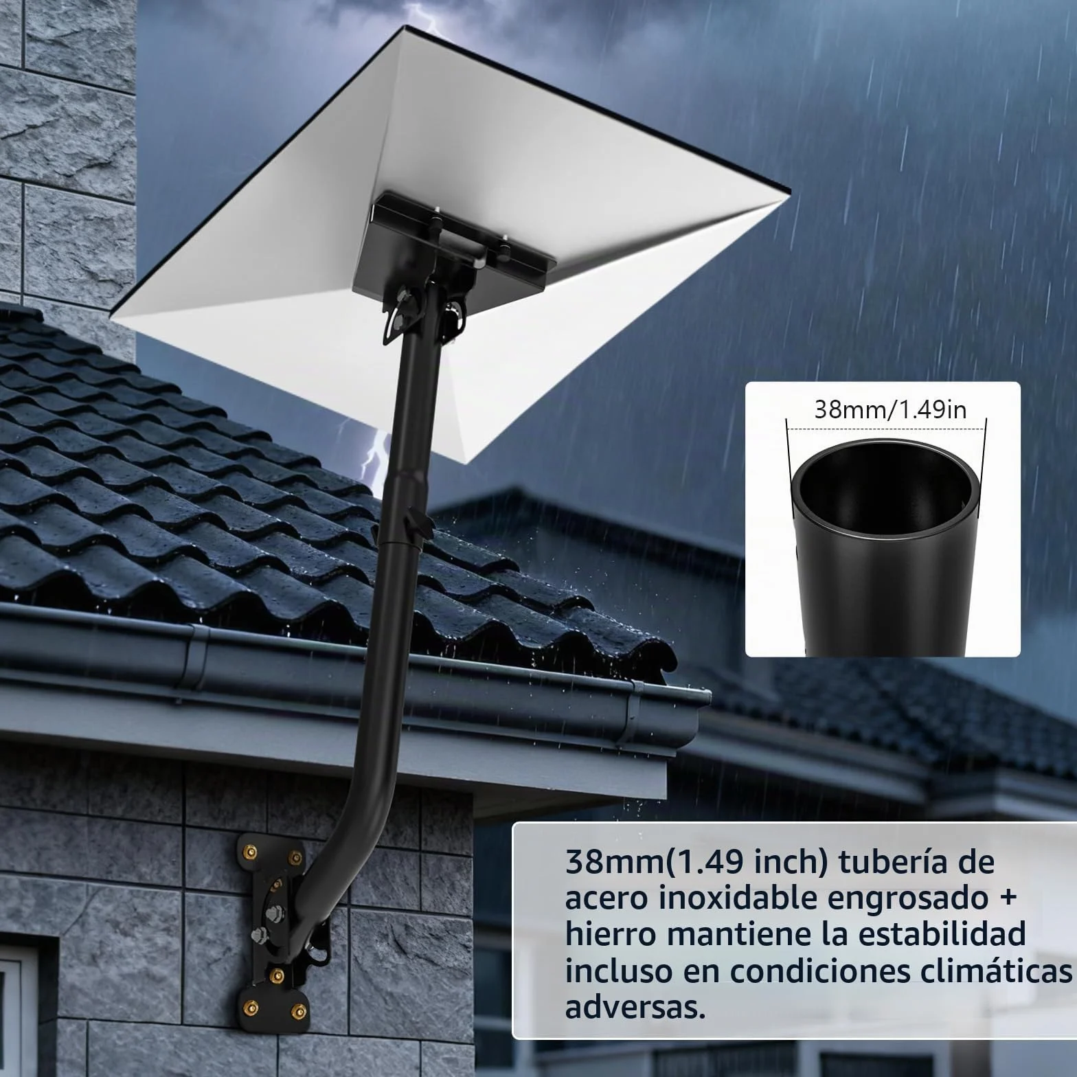 Compatible con Starlink Gen 3 Soporte de Pared Ajustable 360° con Adaptador de Tubo Gen3 para Gen3 Star Link Internet Kit satélite