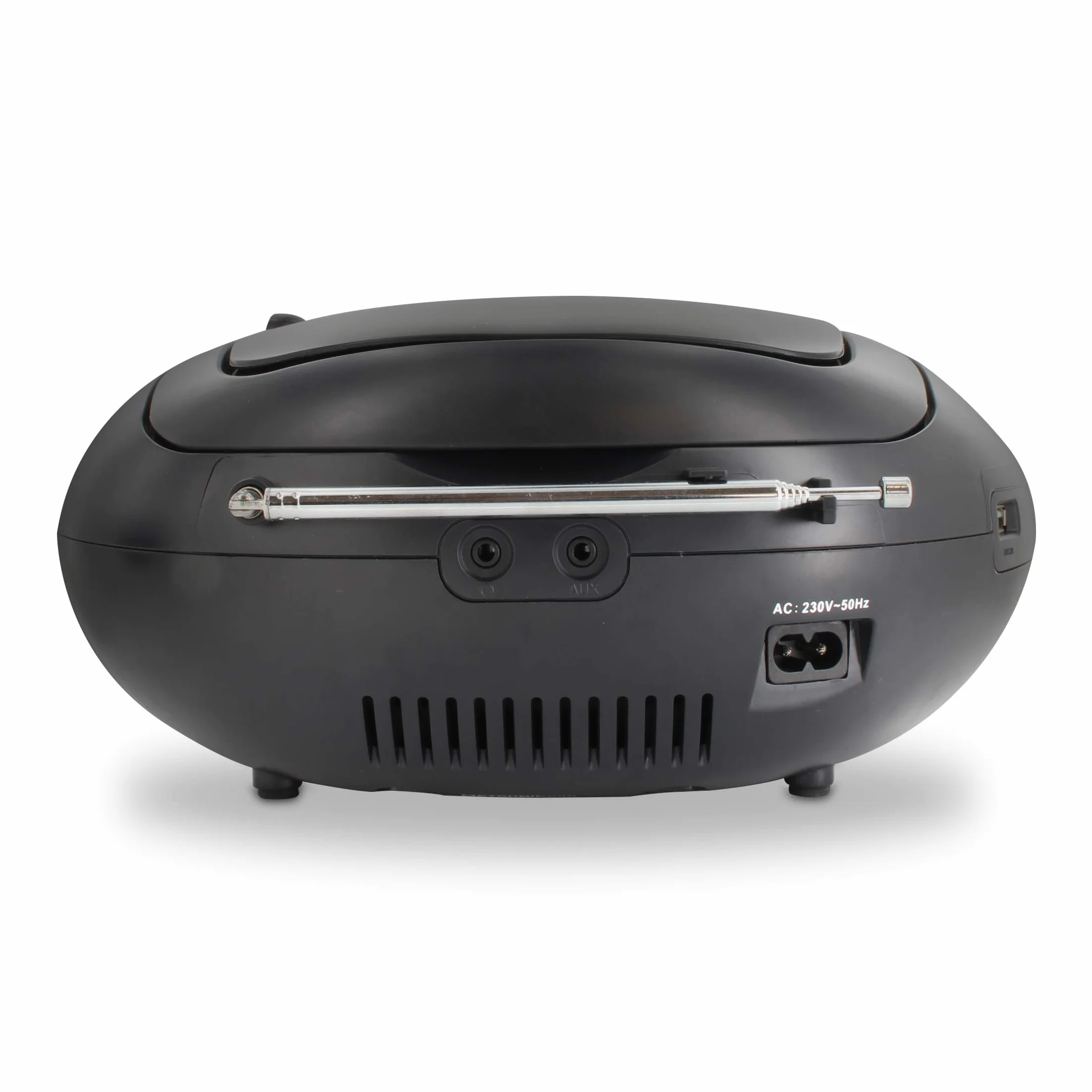 Metronic Radio CD portátil con USB MP3 FM RDS DAB+ entrada audio salida auricular doble alarma gris negro