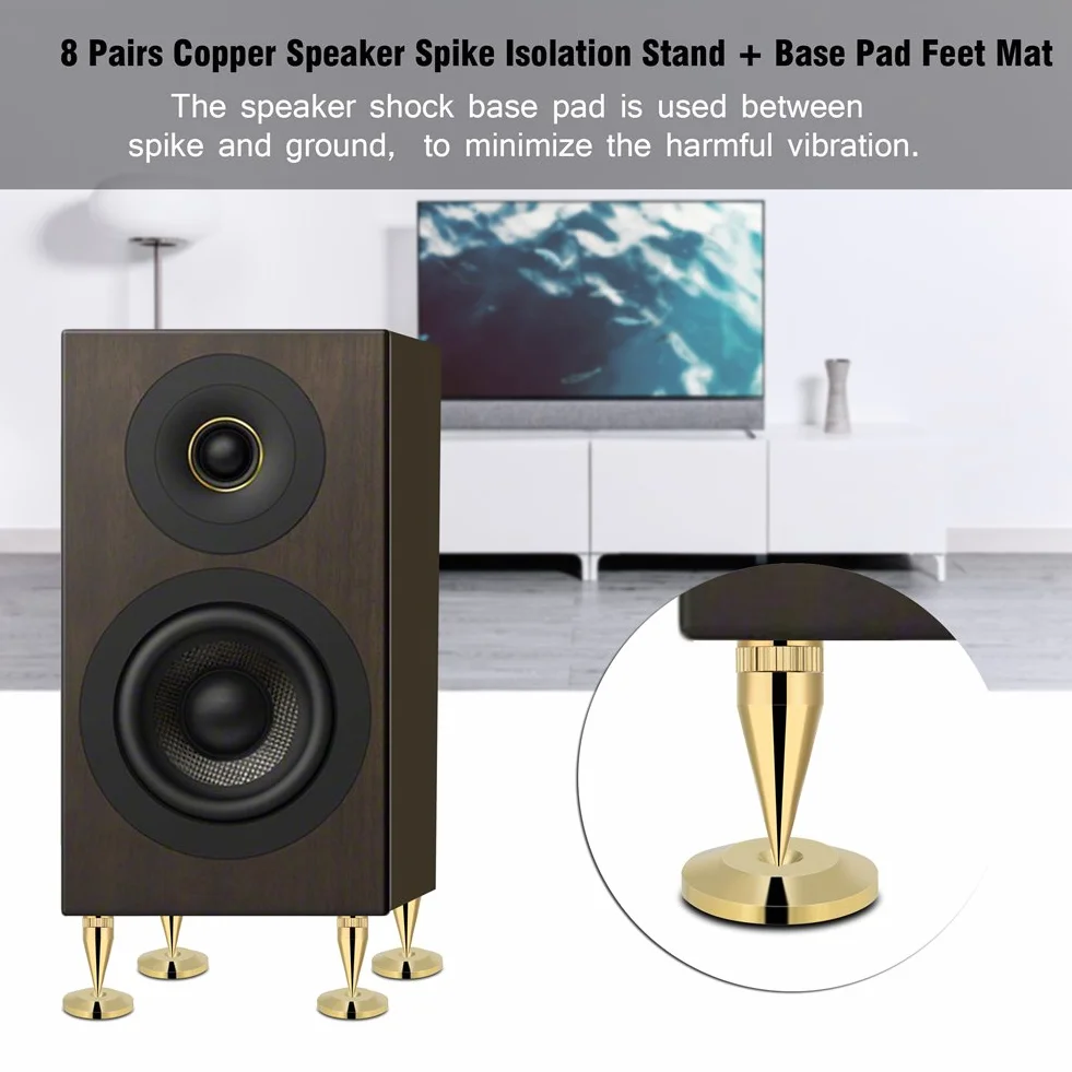 Almohadilla de altavoz 8 pares 6 x 36 mm Cobre Aislante de pico Base de soporte