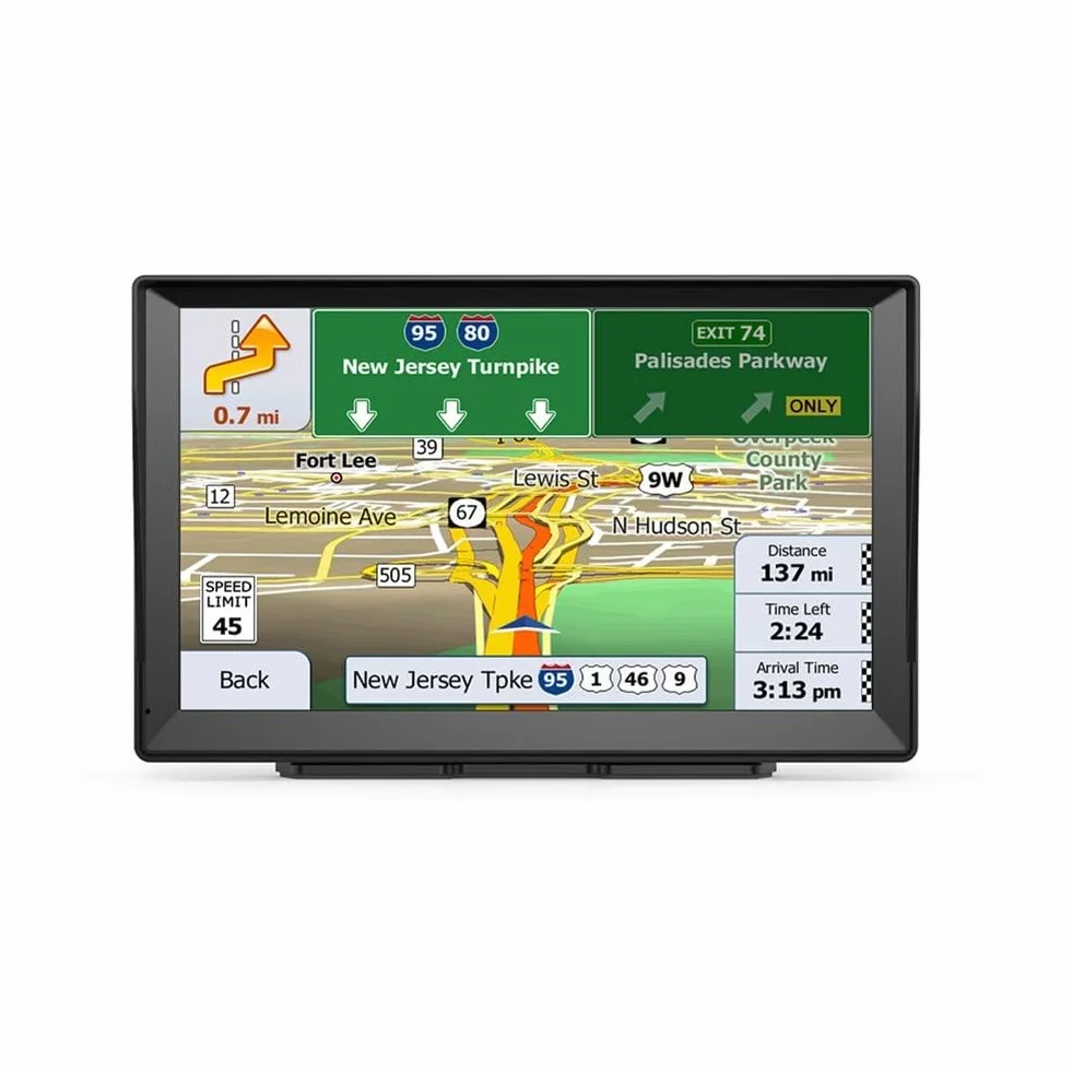 Navegador GPS de 9 pulgadas, navegador GPS de camión de 9 pulgadas con mapas y carril sin conexión, pantalla táctil multifuncional de 8 G + 256 m, navegación GPS para una conducción segura
