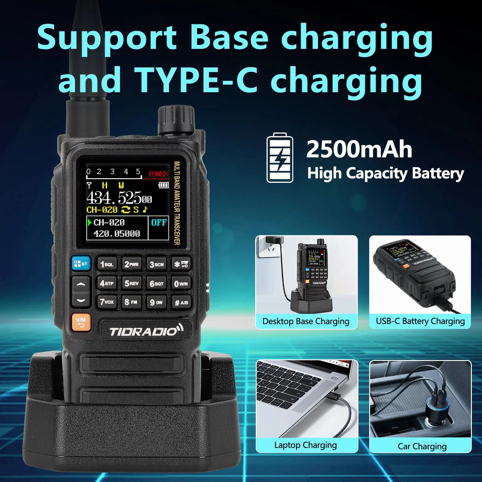 TIDRADIO TD-H3 Plus walkie Talkie Largo Alcance-1 Paquete