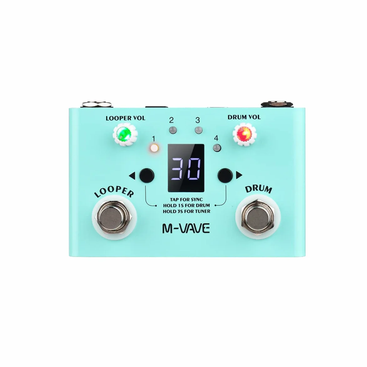 M-Vave Lost Tempo - Pedal de guitarra con efecto drum & looper y footswitch doble