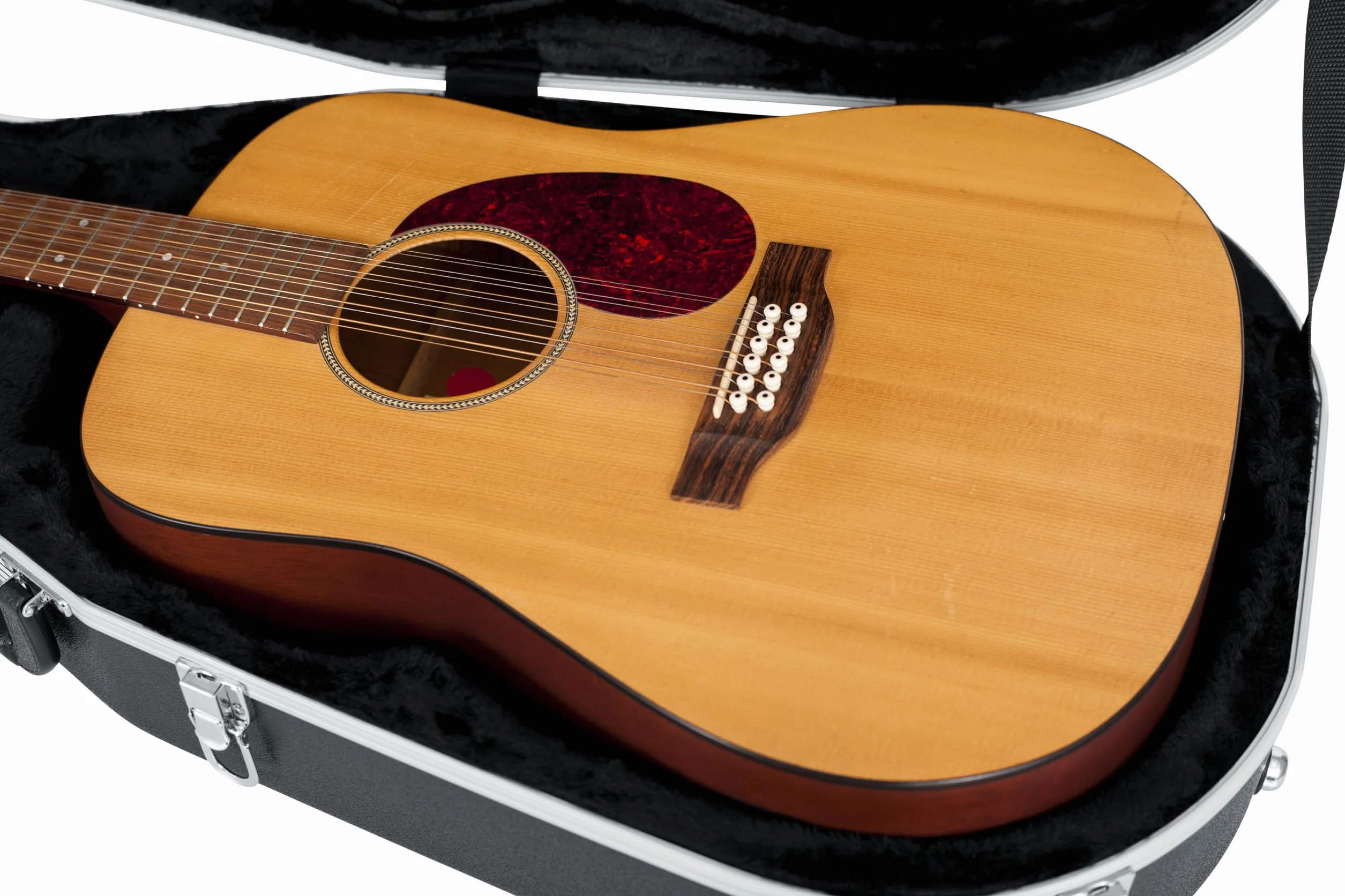 Gator Cases Estuche Deluxe ABS Moldeado para Guitarras Acústicas de 12 Cuerdas; Se Adapta a Guitarras Acústicas de 12 Cuerdas Estilo Dreadnought (GC-DREAD-12)
