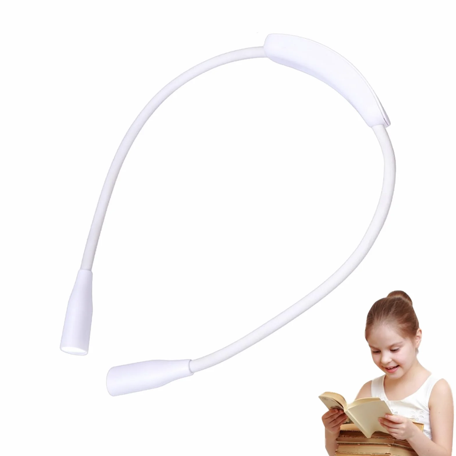 Luz para libros: lámpara recargable por USB, batería de larga duración, diseño de uso cómodo, brazos dobles flexibles, iluminación suave y sin reflejos | Lectura en la cama, sesiones de estudio