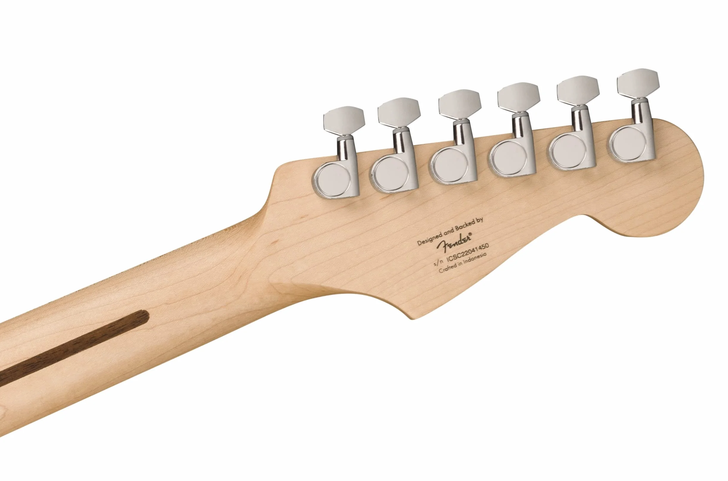 Squier by Fender Sonic Stratocaster Guitarra Eléctrica para Zurdos, Diapasón de Arce, Golpeador Blanco, Negro
