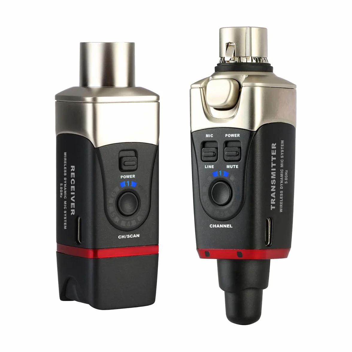 Xvive - U35-5.8GHz Micrófono dinámico - Sistema de micrófono dinámico inalámbrico digital de 5,8 GHz