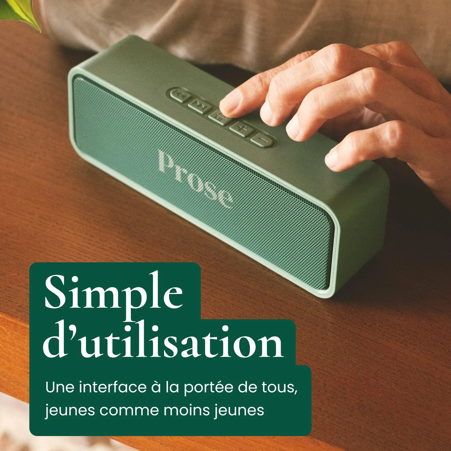 Prose Lector de libros de audio con 1 libro incluido, dispositivo sencillo sin smartphone, idea de regalo