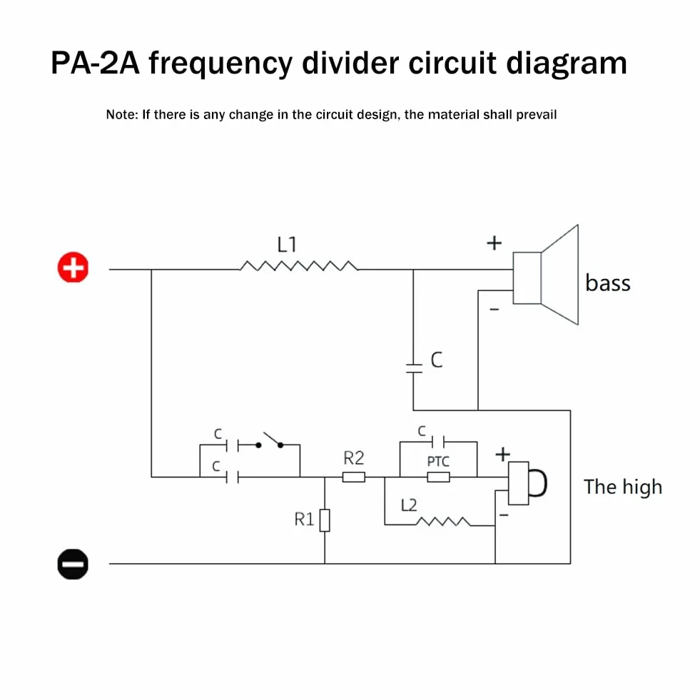 PA-2A 450W Divisor de Altavoz de Audio de 2 Vías Crossover Profesional