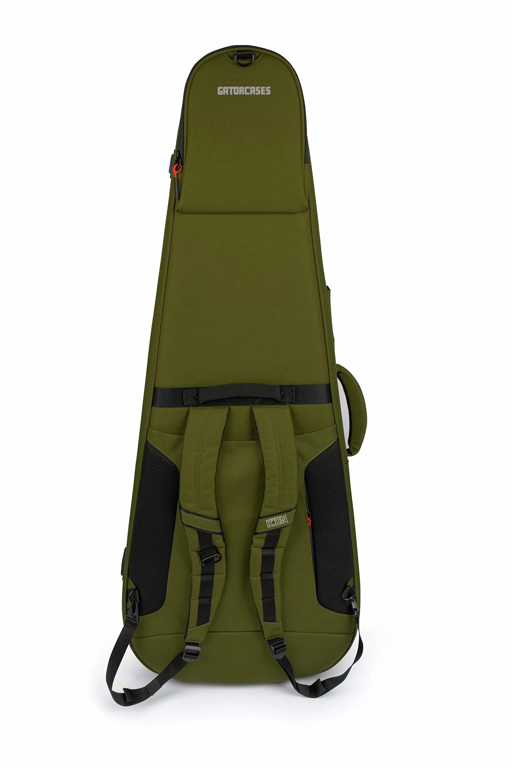 Gator Cases Icon Series Gig Bag Premium Resistente a la Intemperie para Guitarras Acústicas con Cremallera TSA; Verde(G-ICONDREAD-GRN)