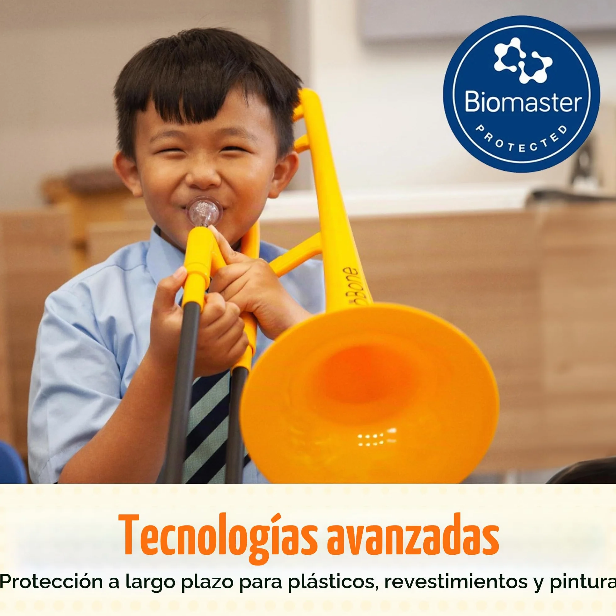 PBone 700639 - Trombón con boquilla y funda, color Azul