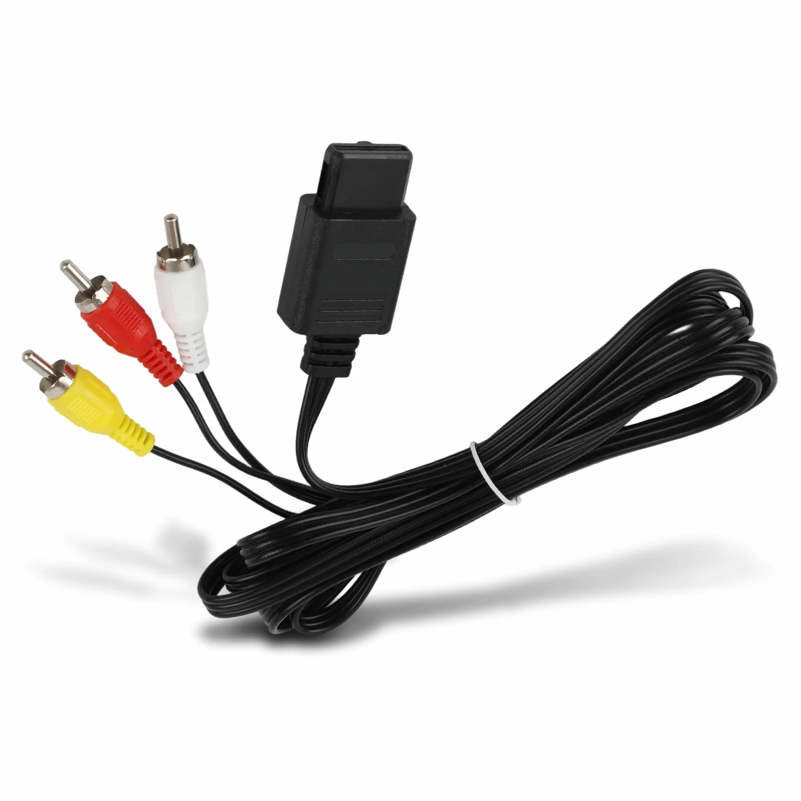 Cable AV para Nintendo Gamecube, N64 y SNES – Cable RCA de audio estéreo y vídeo de 1,75 m (5,8 ft) para alta resolución de imagen y sonido – para televisores y monitores
