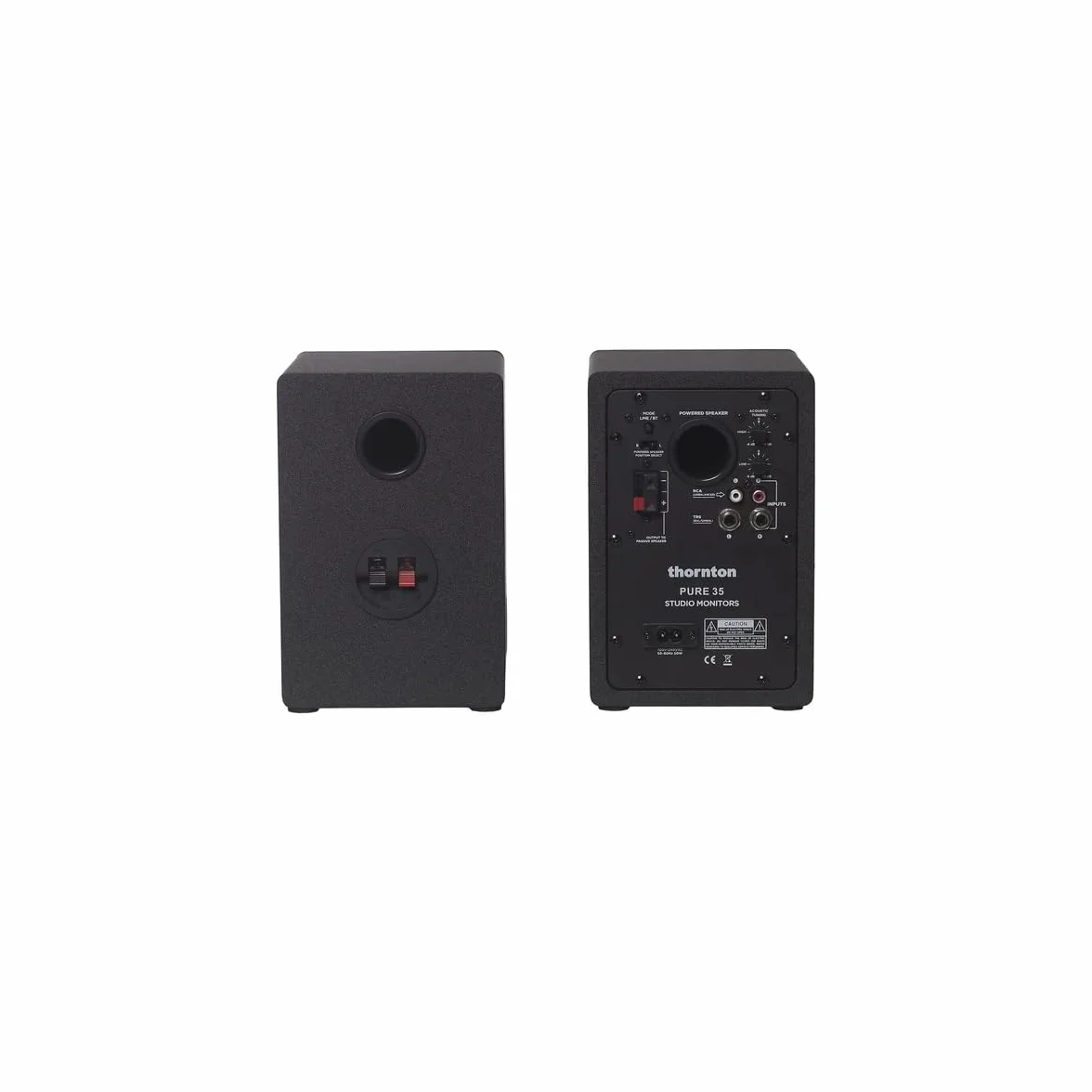 Thornton Monitores de Estudio Activos Pure 35 (par) - 50 W Clase D, entradas balanceadas/no balanceadas, Salida de Auriculares, afinación acústica y BT