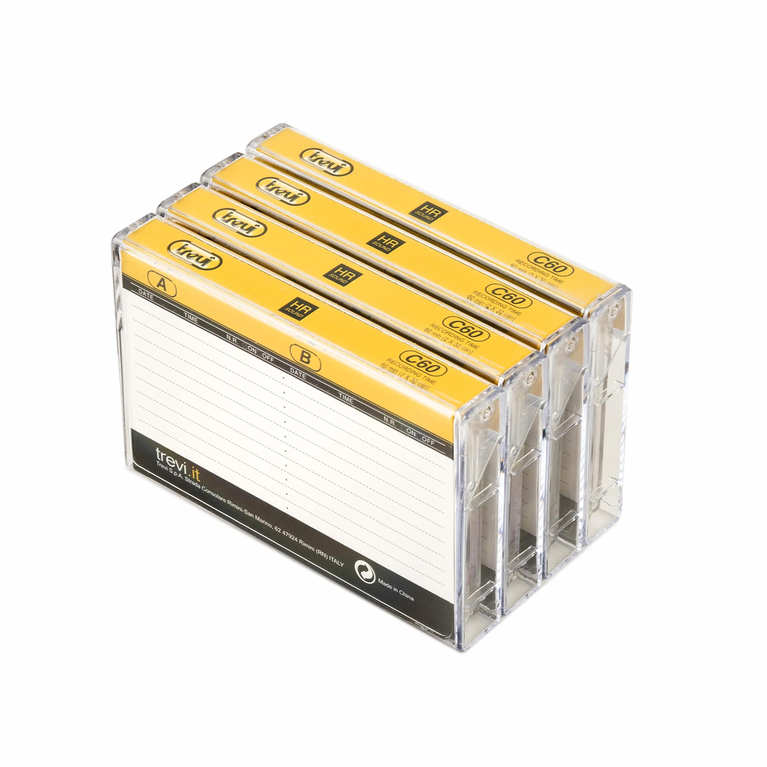 Trevi C60 HR Pack 4 Audio Cassette 60 min Cinta de Audio/Video