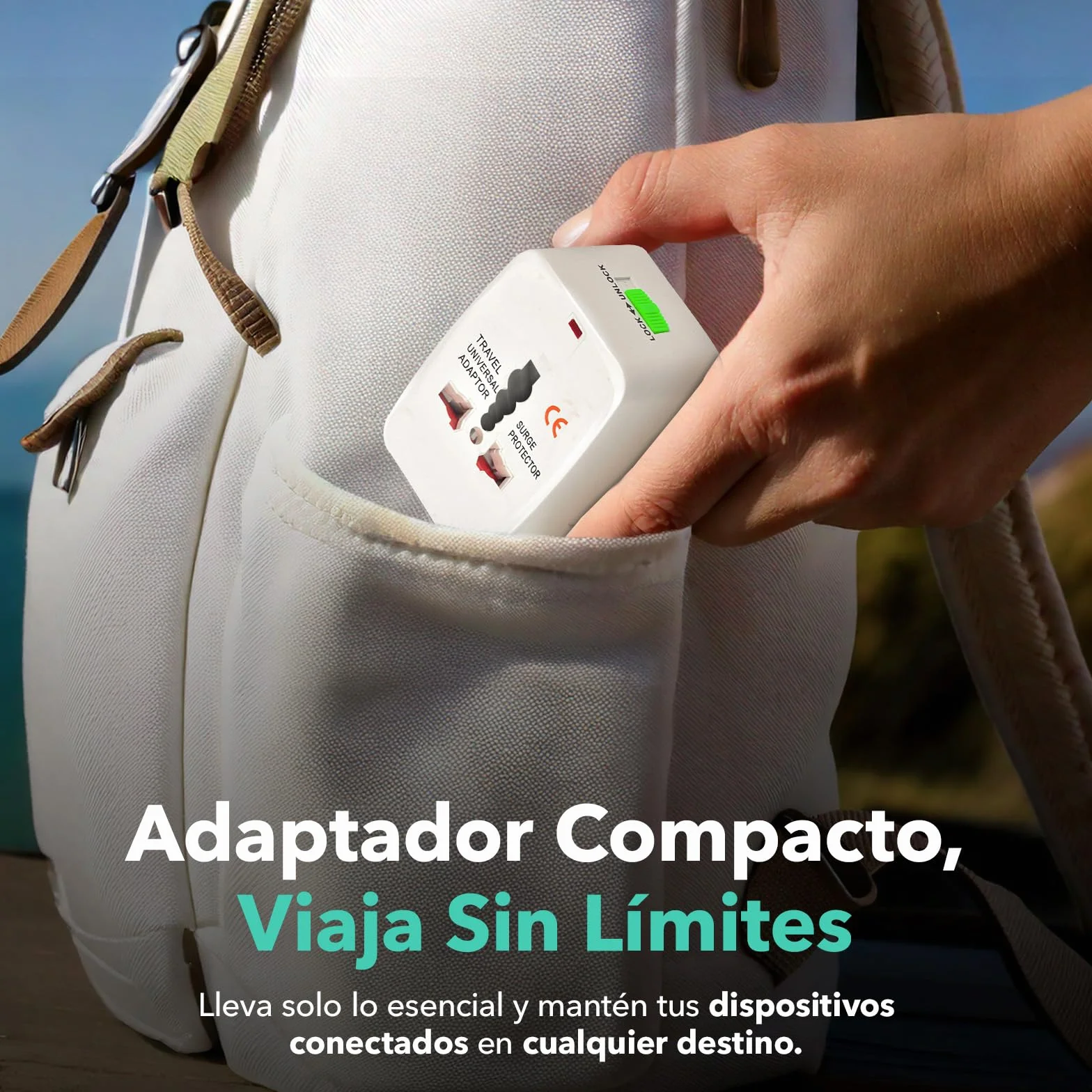 Pack de 2 – Adaptador Enchufe Universal de Viaje, Travel Adapter, Toma Internacional de Corriente, Todo en Uno – Compatible con más de 150 Países (Europa, Australia, UK, USA y más)