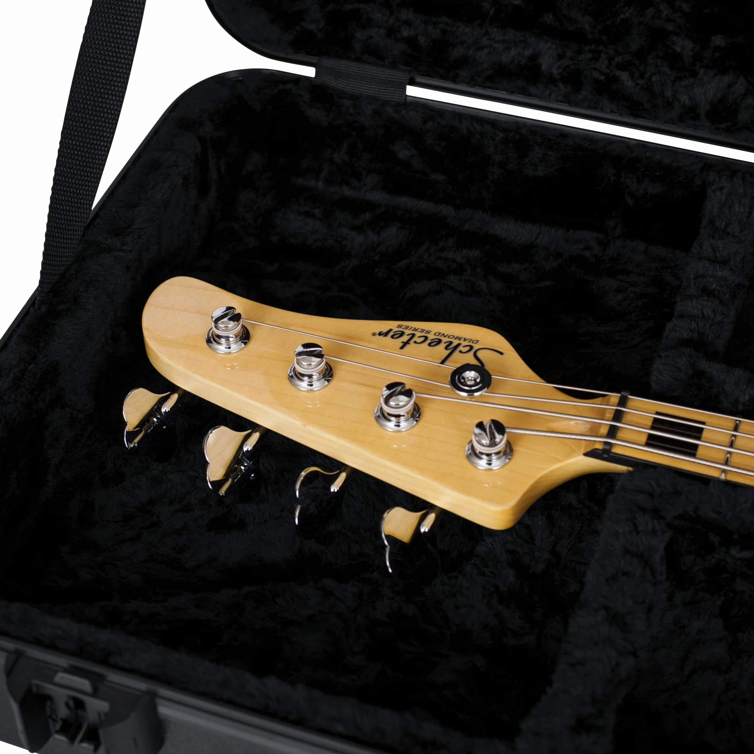 Gator Cases Estuche Moldeado para Guitarra Bajo con Cierre Aprobado por la TSA; (GTSA-GTRBASS)